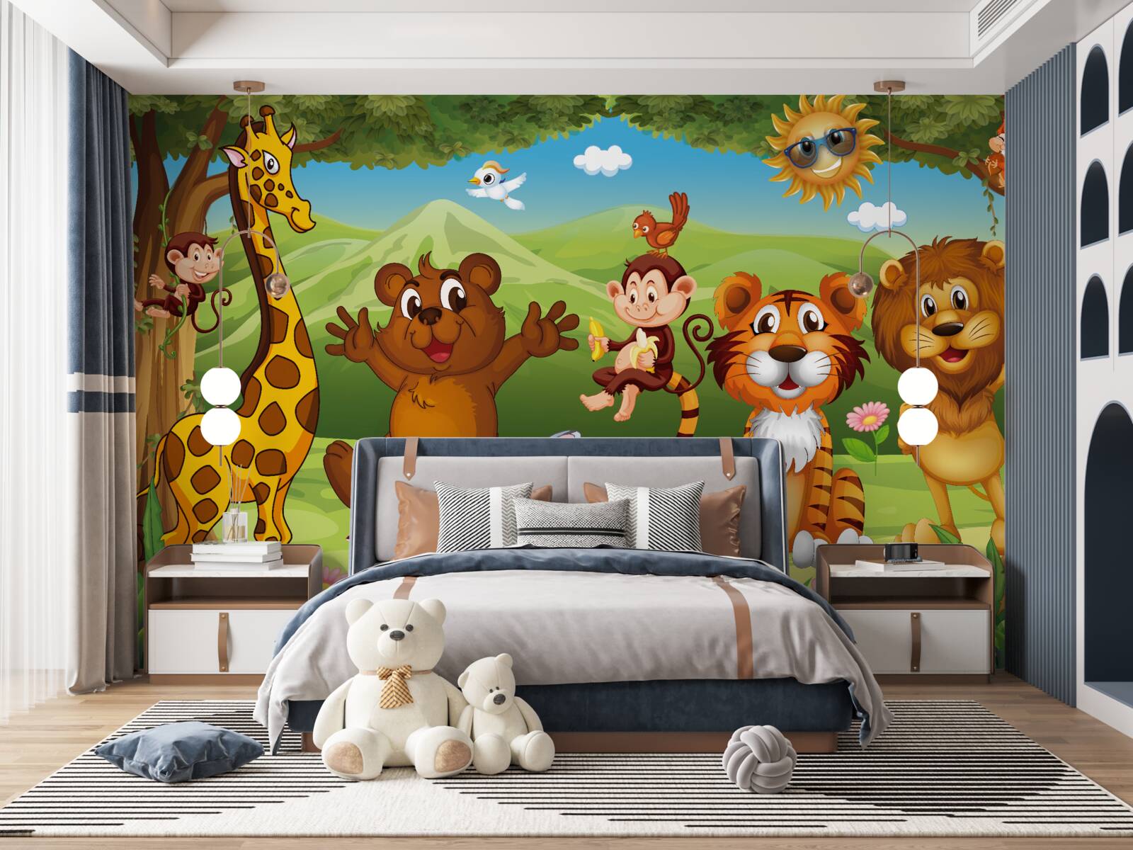 Fotobehang dieren in de wei