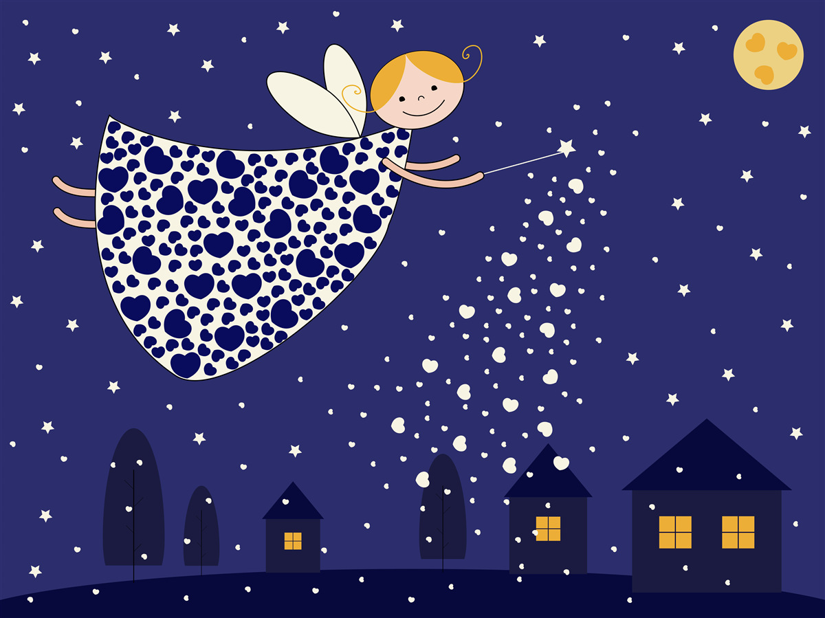 Fotobehang tovenares in de nachtruimte