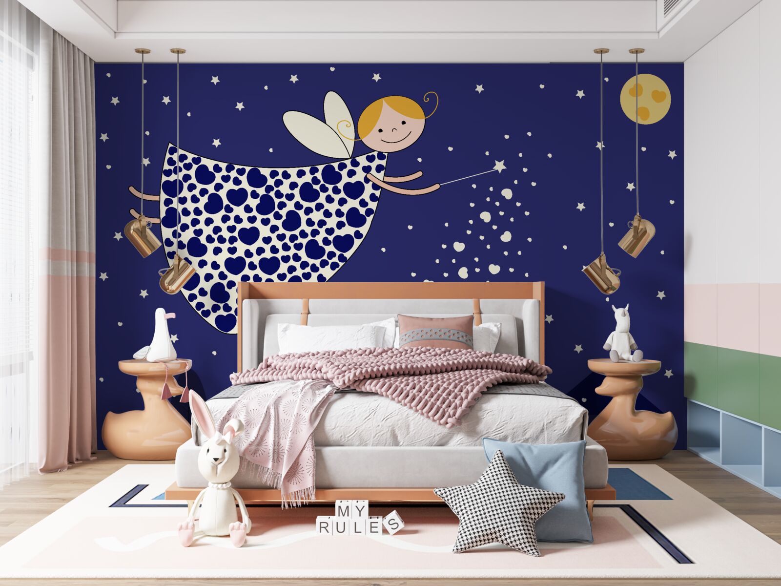 Fotobehang tovenares in de nachtruimte