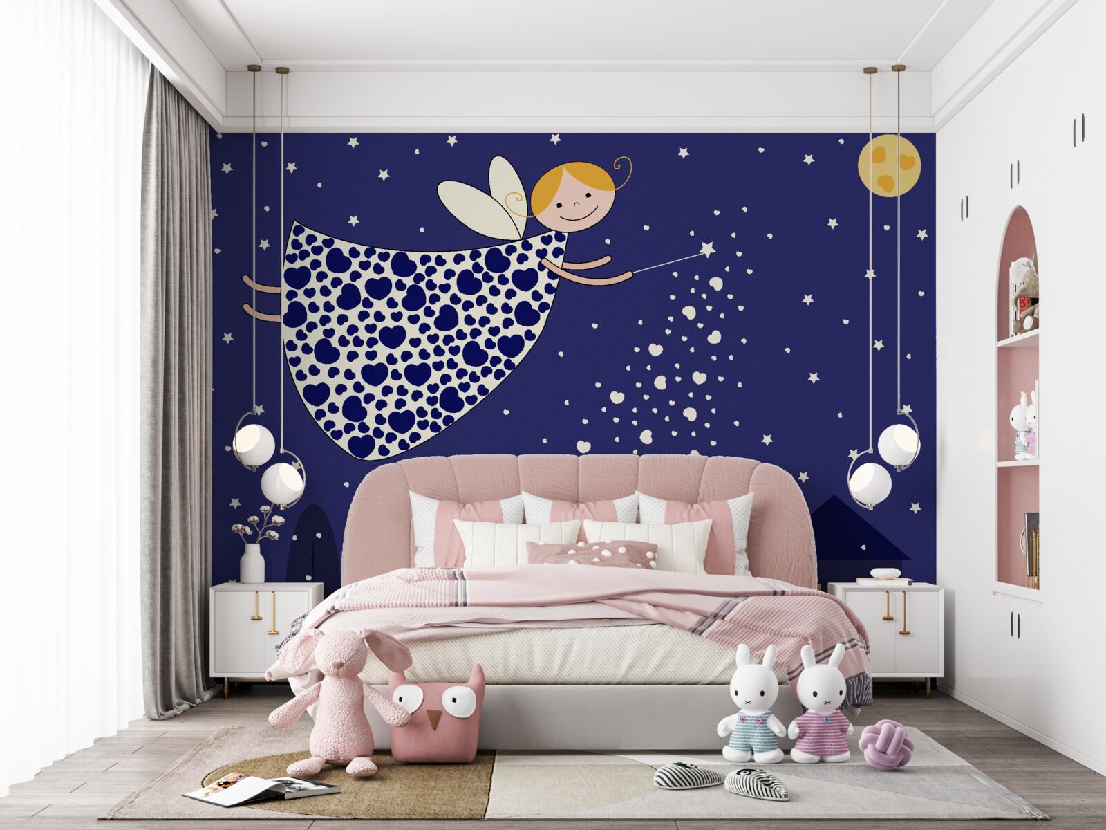 Fotobehang tovenares in de nachtruimte