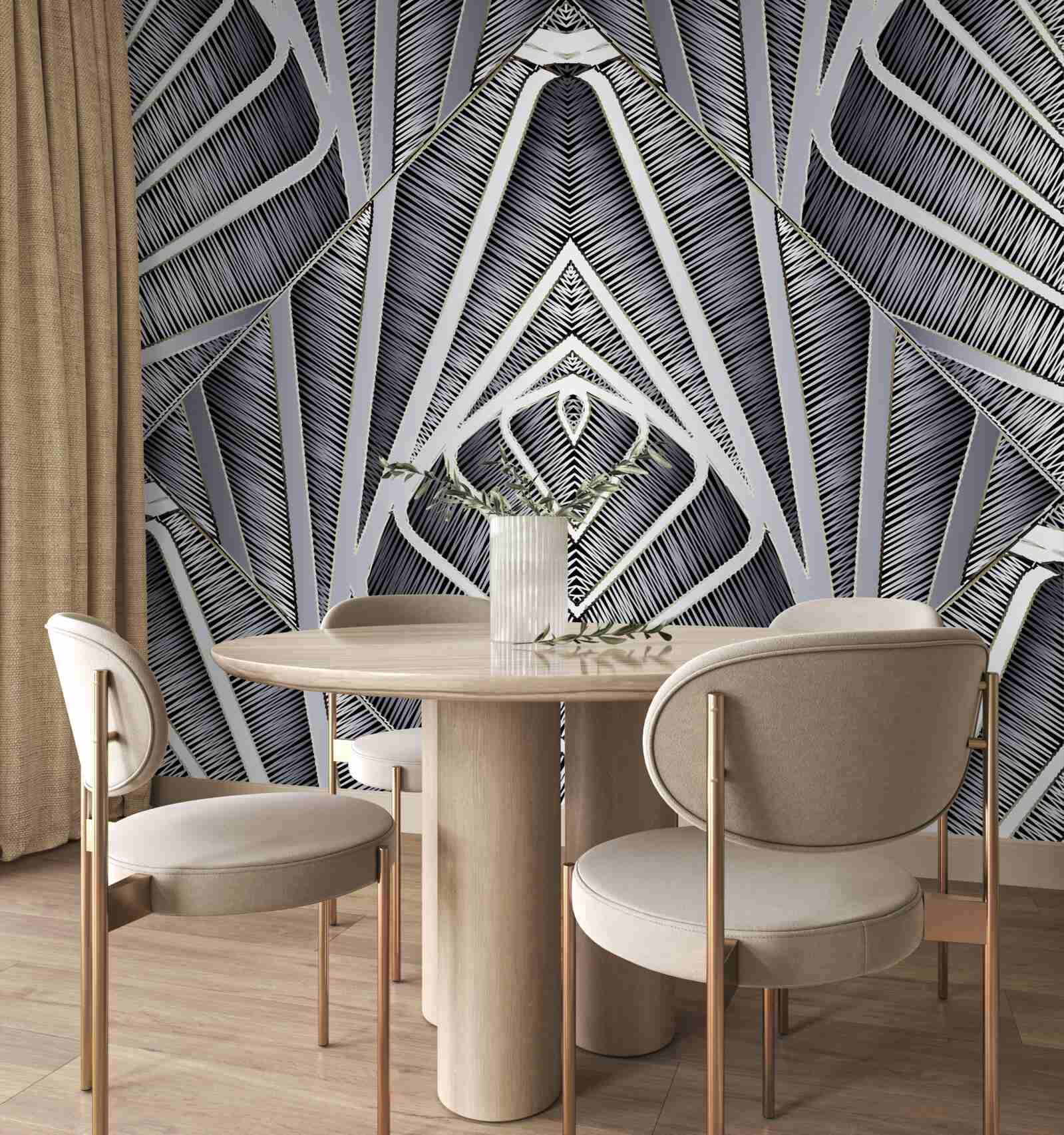 Fotobehang abstract bladpatroon