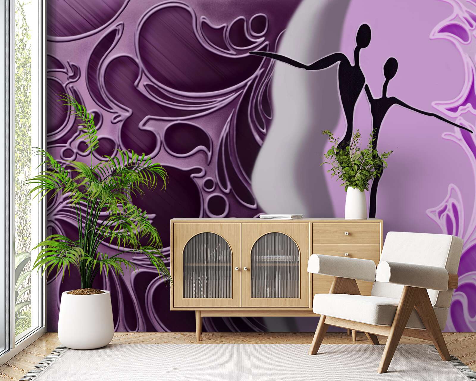 Fotobehang de opwinding van liefde in het water