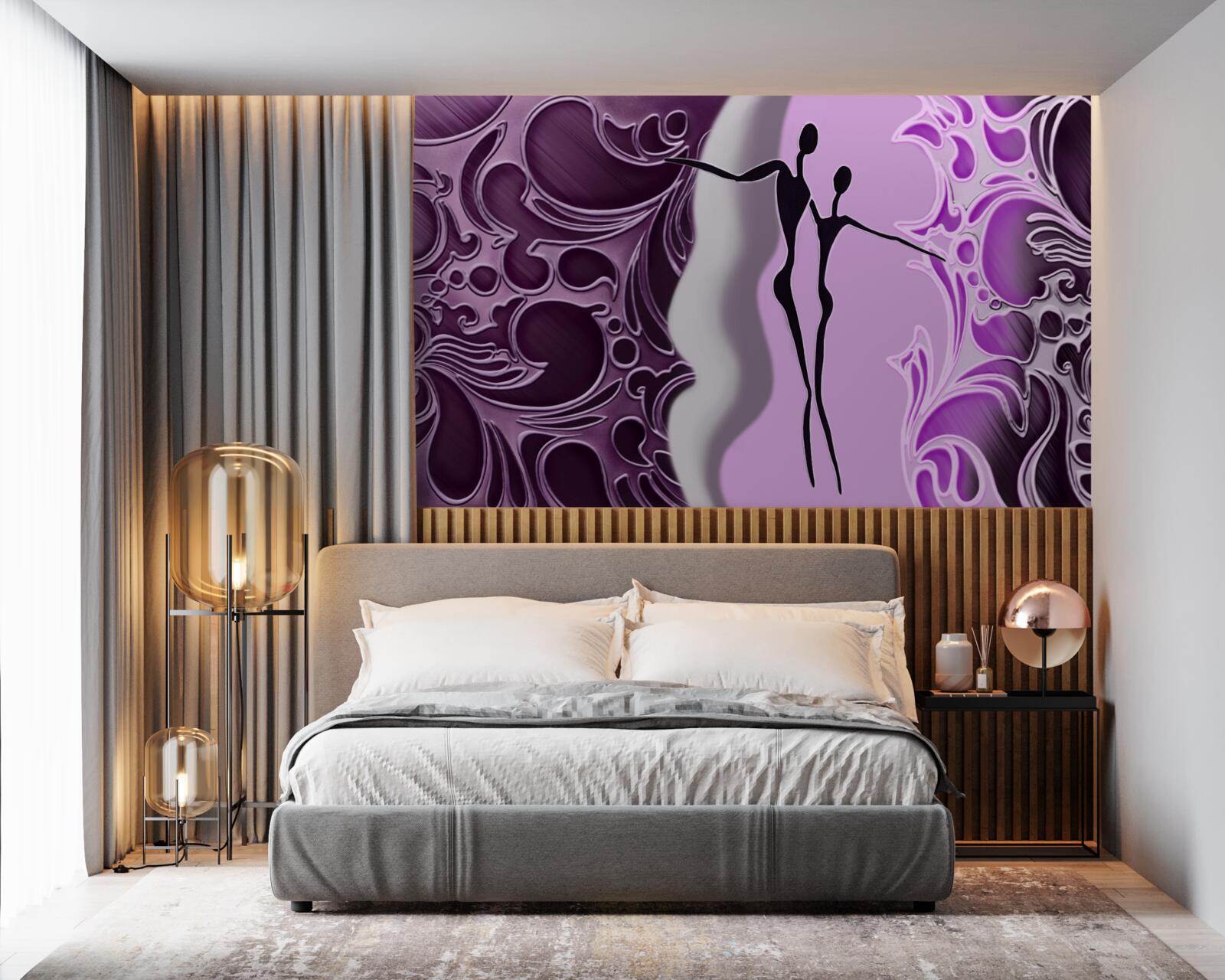 Fotobehang de opwinding van liefde in het water