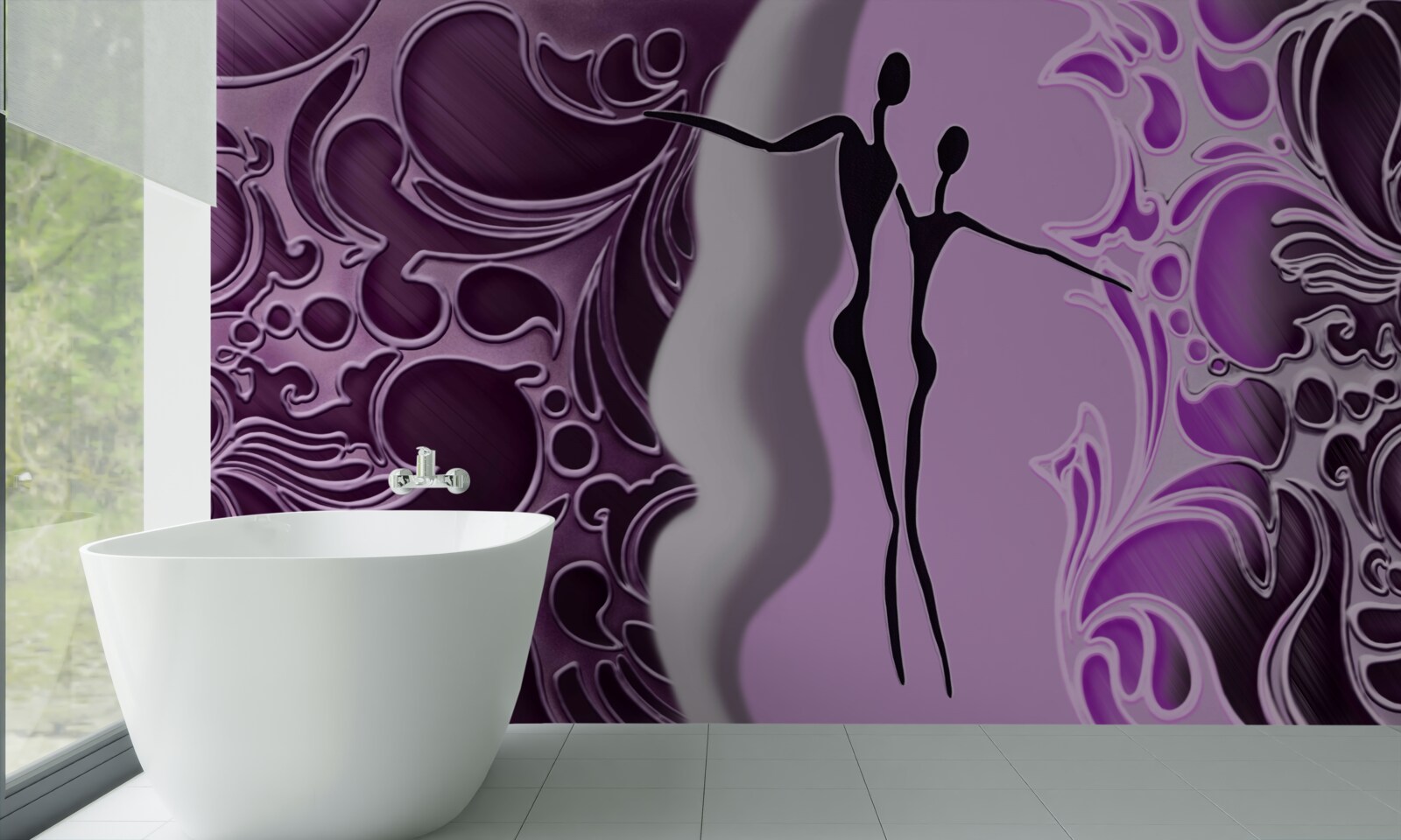 Fotobehang de opwinding van liefde in het water