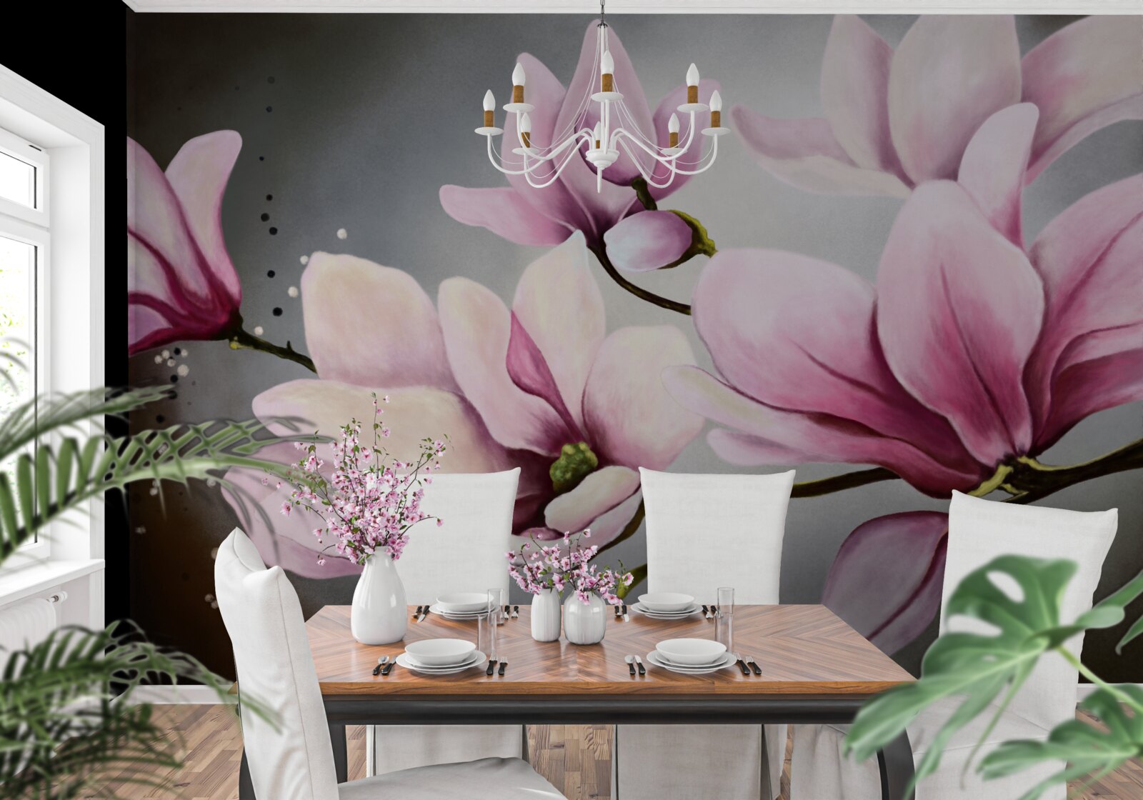 Fotobehang magnolia's met een subtiel aroma