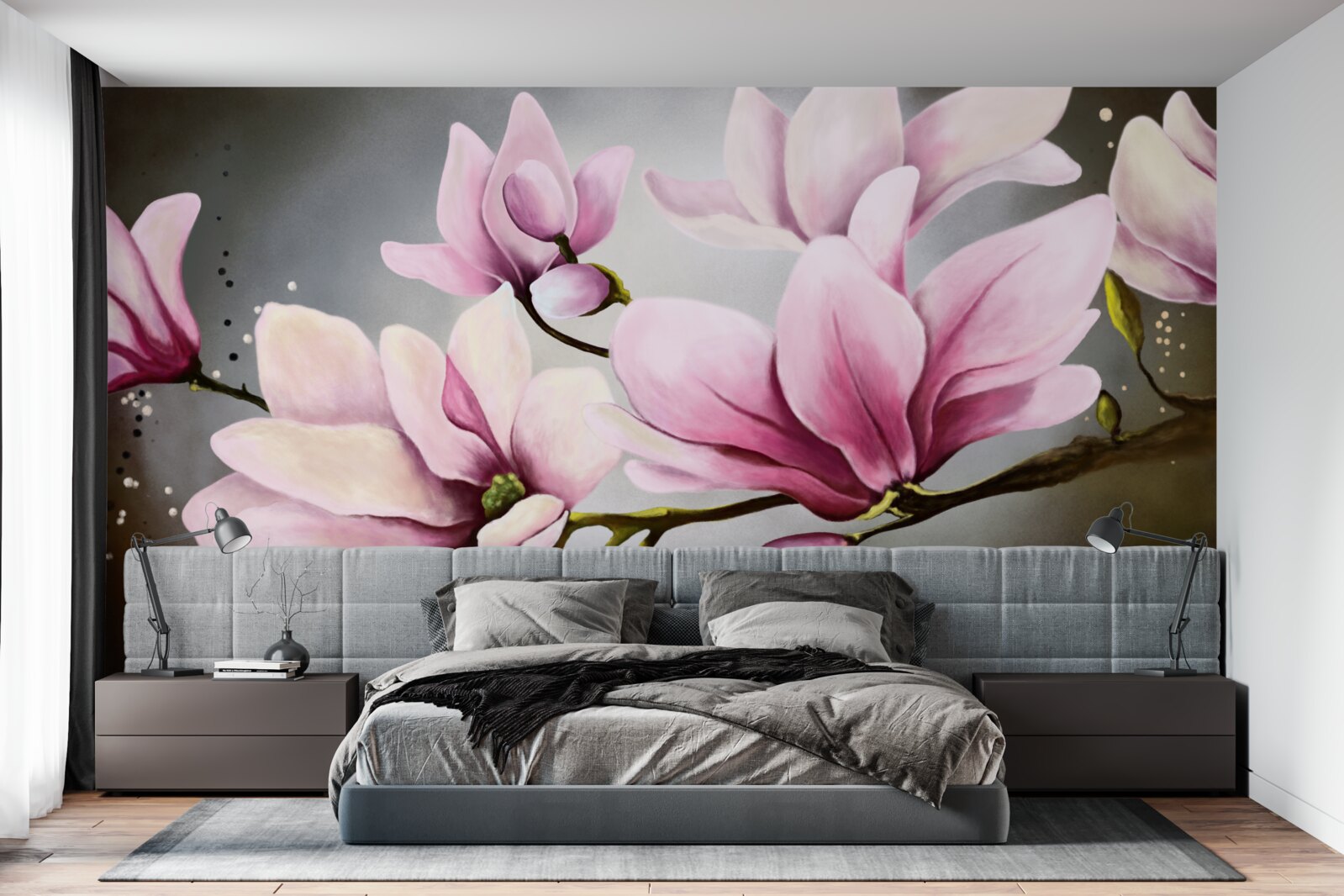 Fotobehang magnolia's met een subtiel aroma