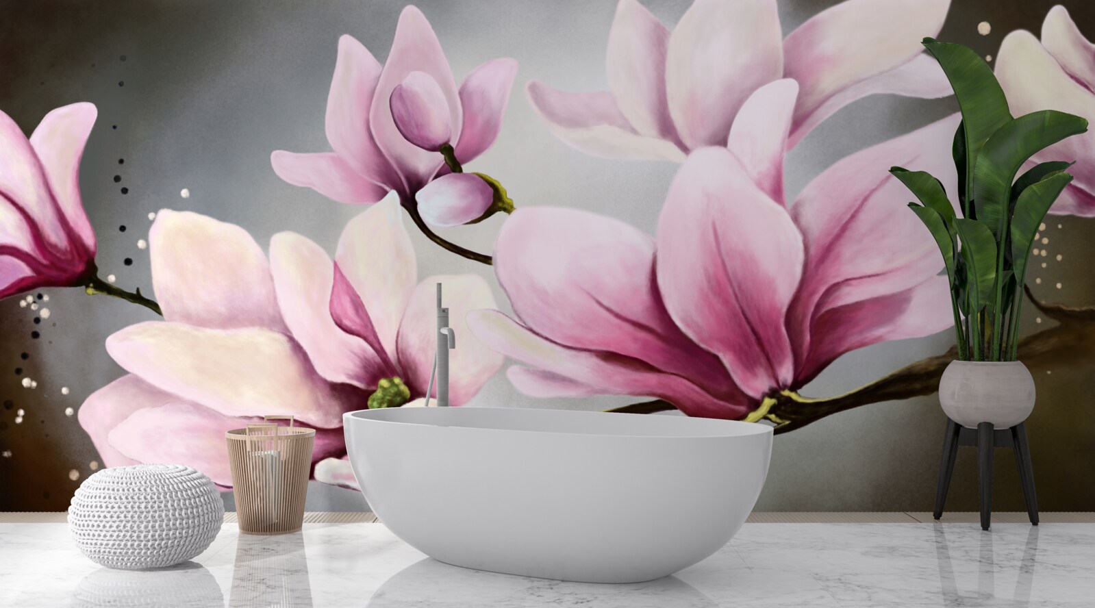 Fotobehang magnolia's met een subtiel aroma