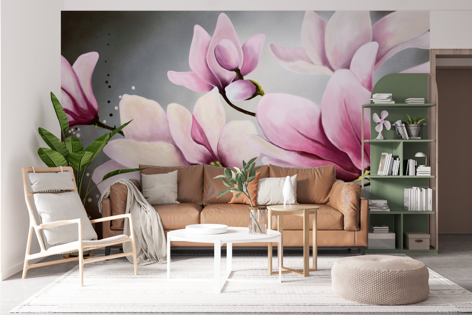 Fotobehang magnolia's met een subtiel aroma