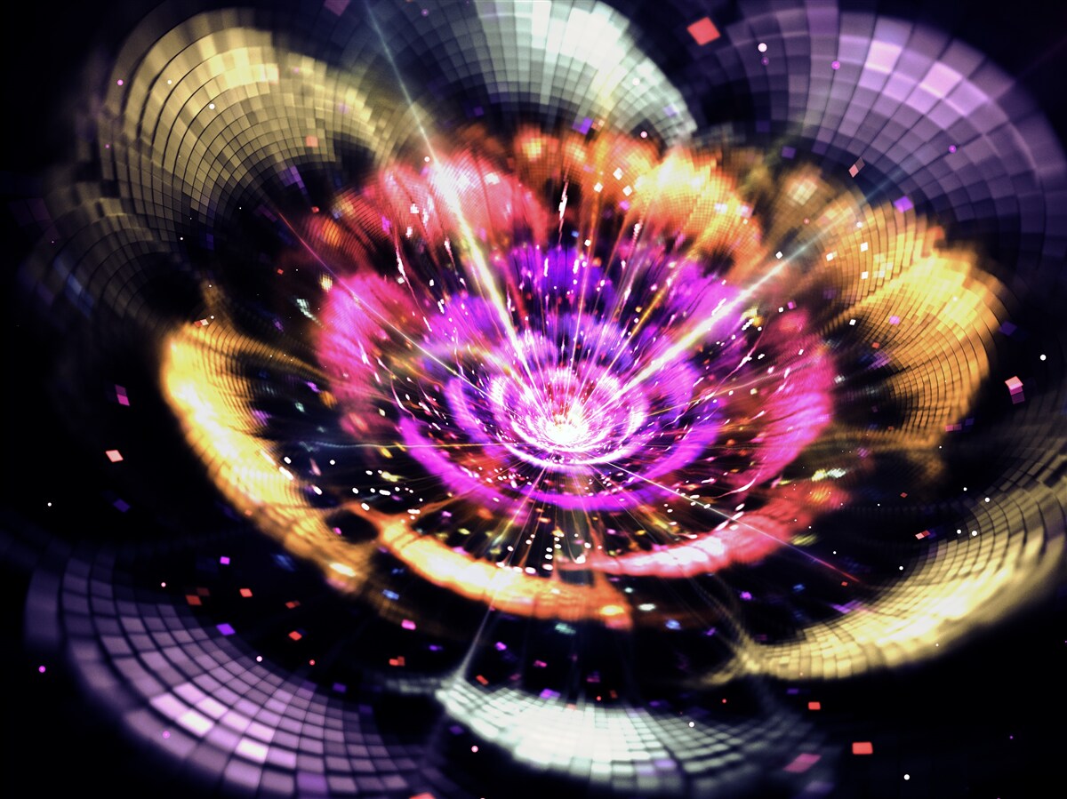 Fotobehang geboorte van een planeet in het universum