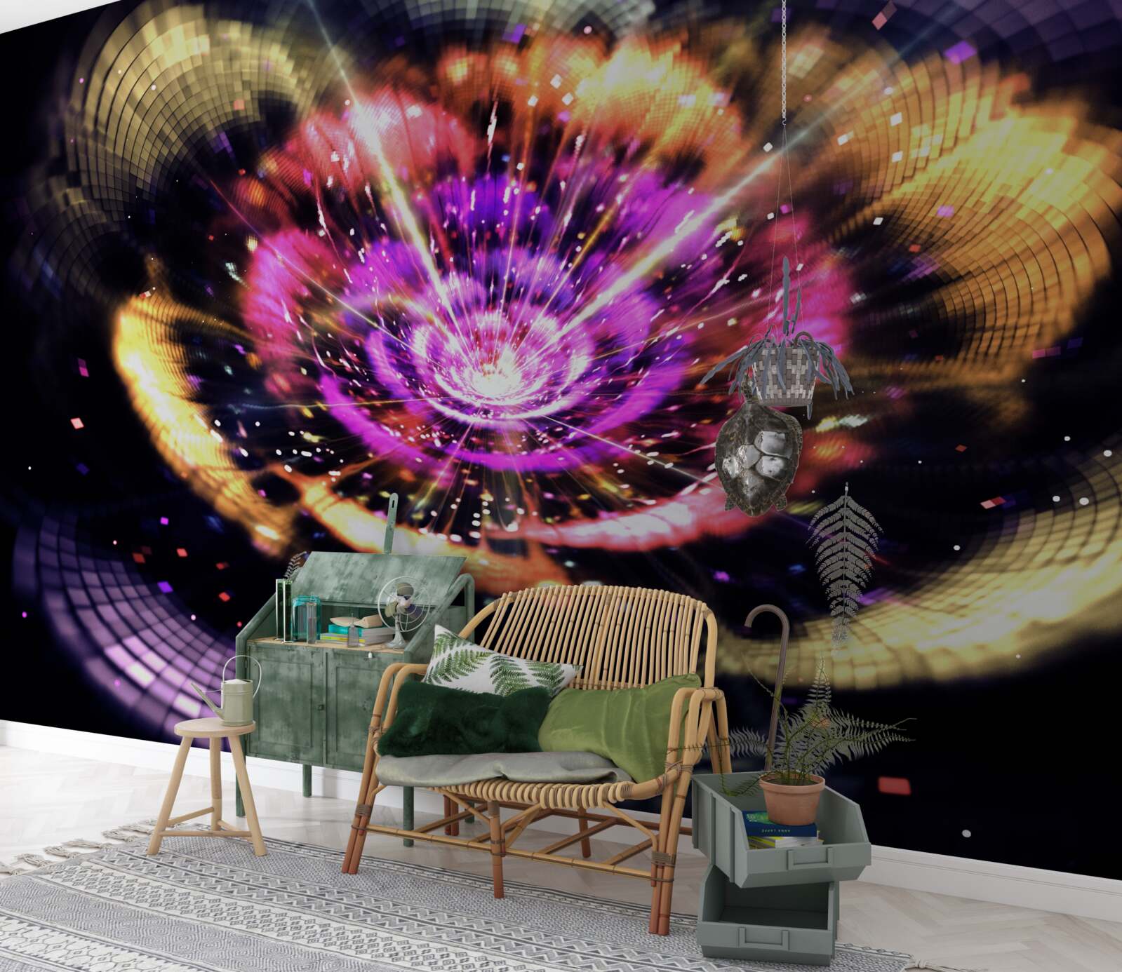 Fotobehang geboorte van een planeet in het universum