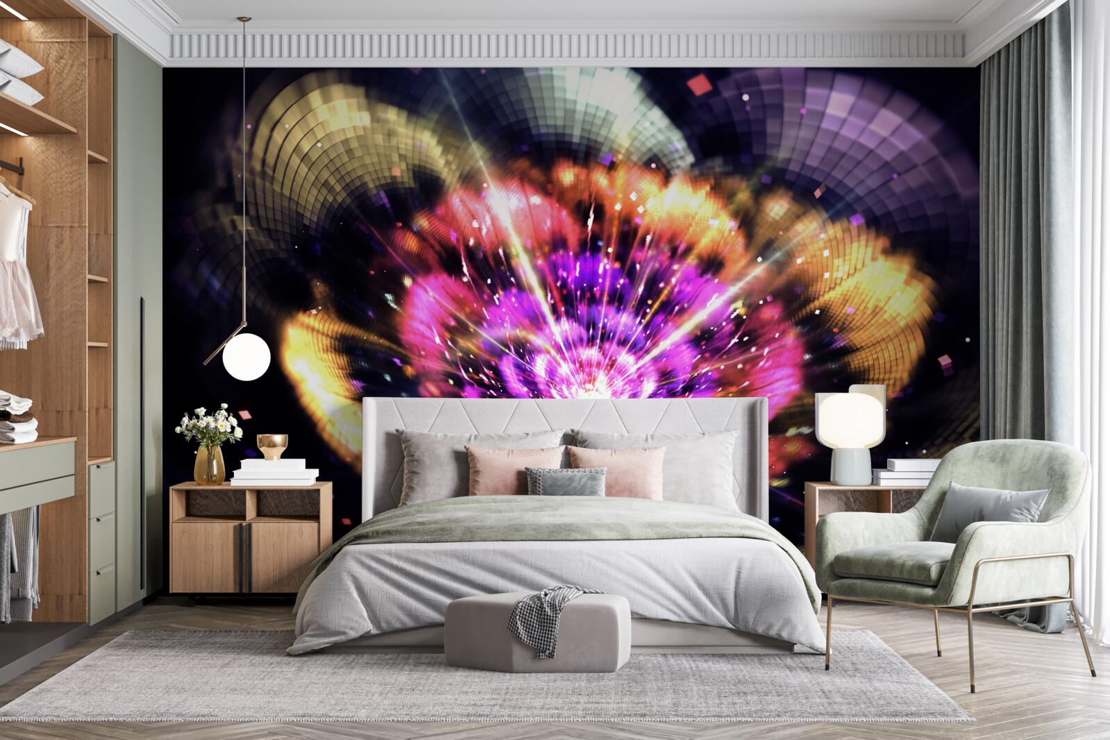 Fotobehang geboorte van een planeet in het universum