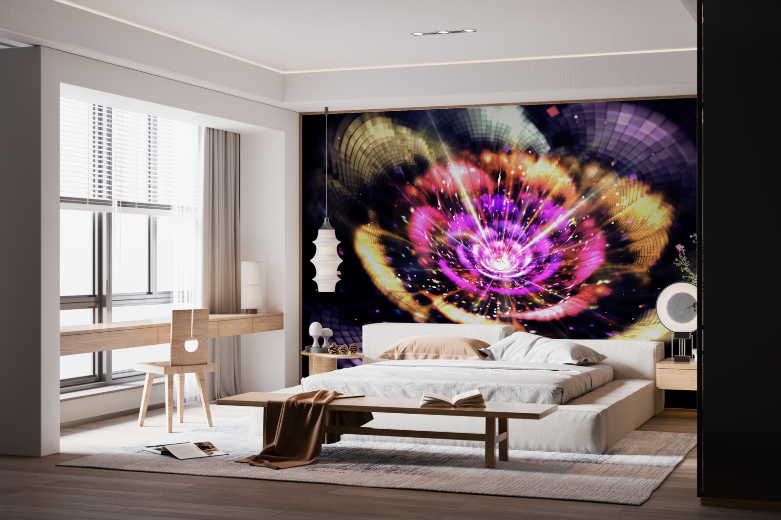 Fotobehang geboorte van een planeet in het universum