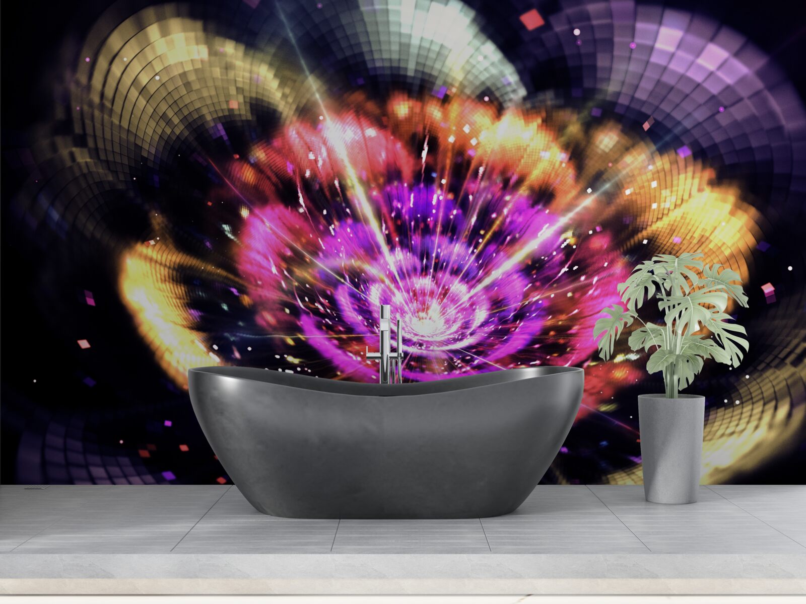 Fotobehang geboorte van een planeet in het universum