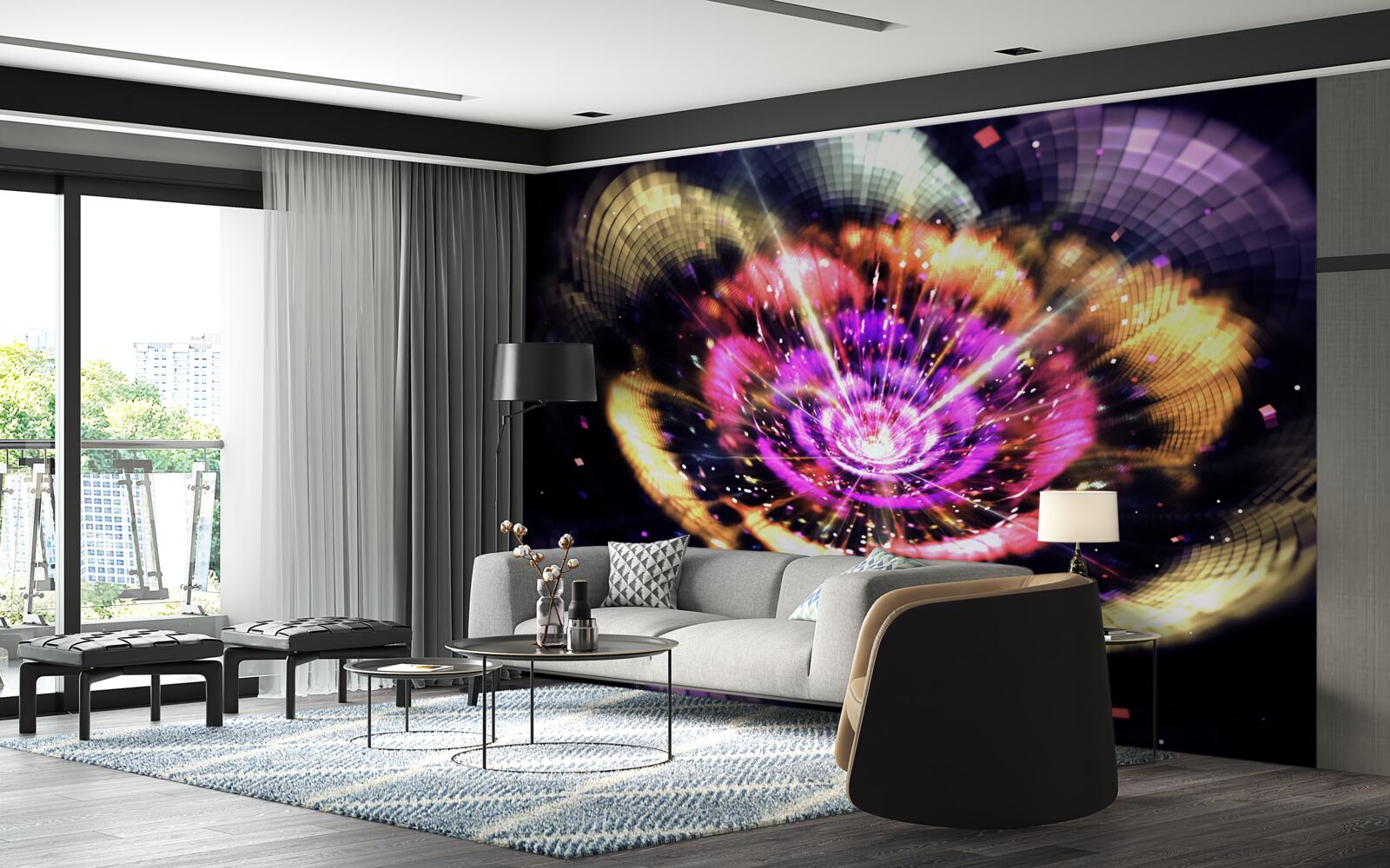 Fotobehang geboorte van een planeet in het universum