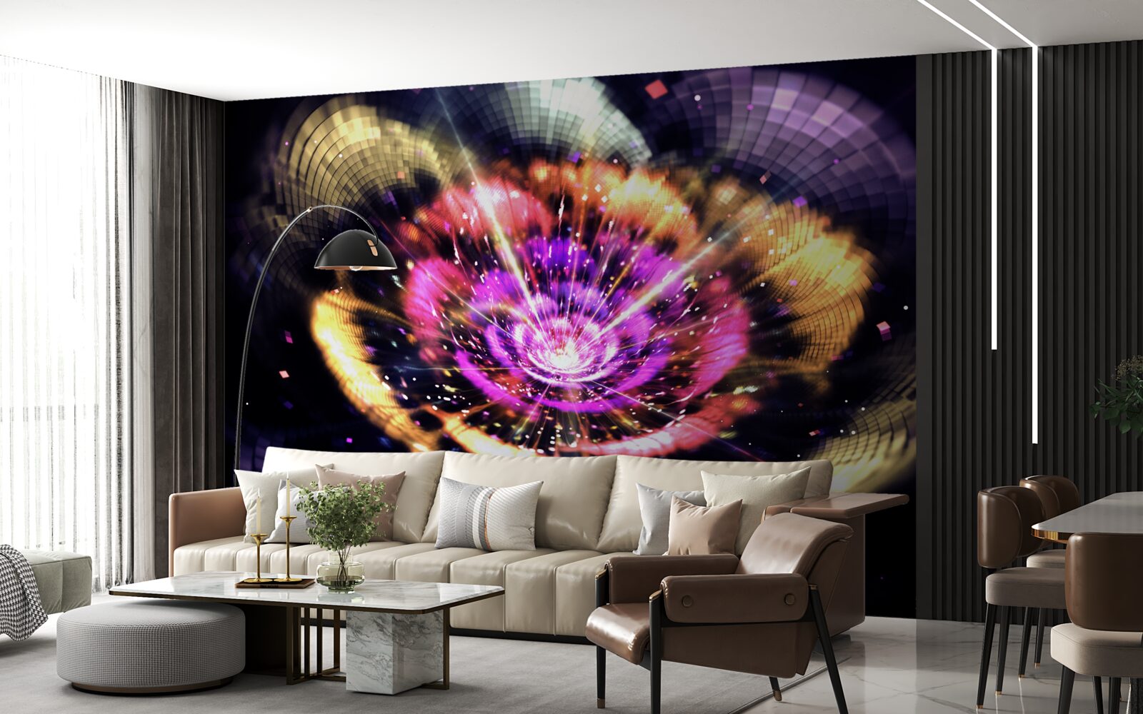 Fotobehang geboorte van een planeet in het universum