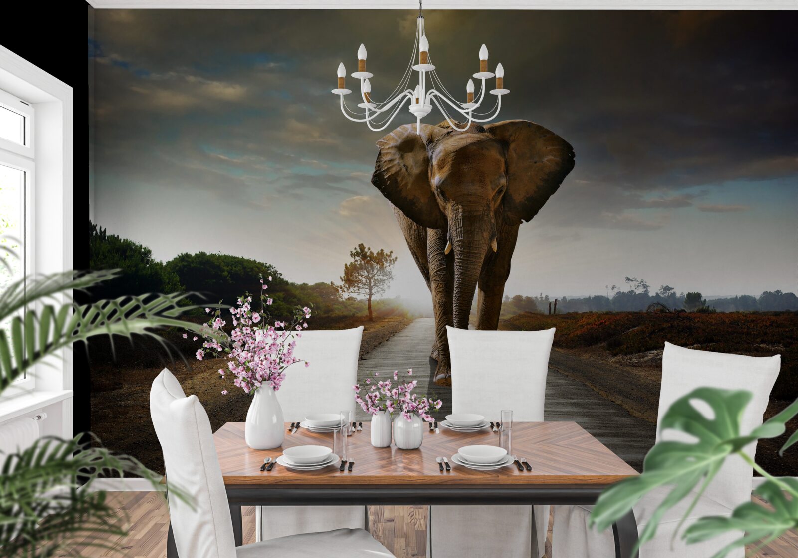 Fotobehang de reis van de olifant gaat verder