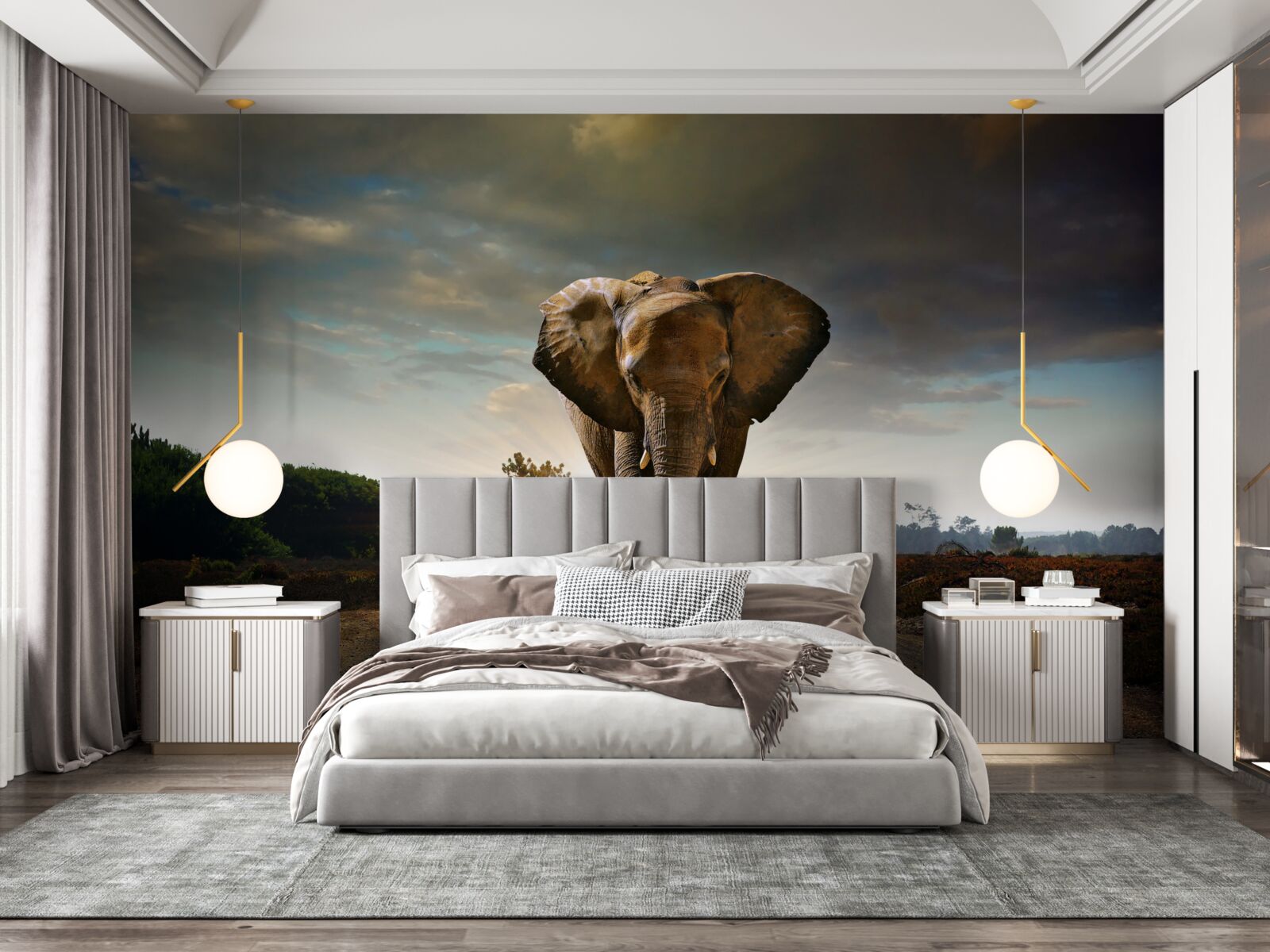 Fotobehang de reis van de olifant gaat verder