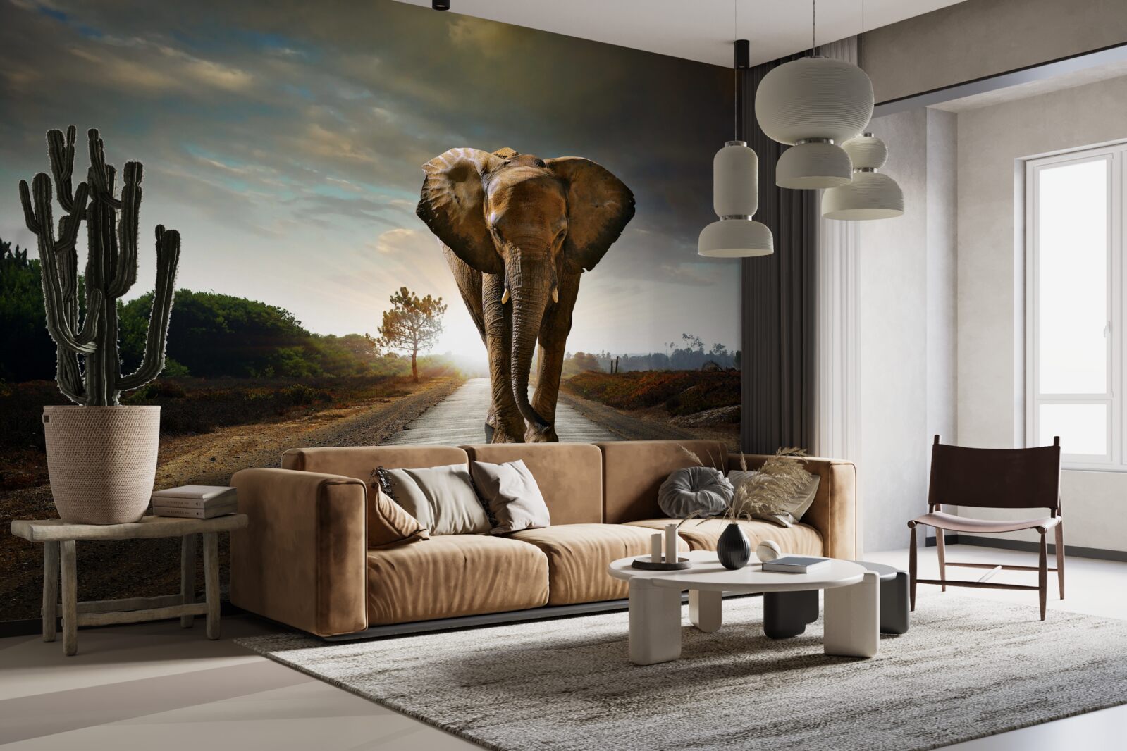 Fotobehang de reis van de olifant gaat verder
