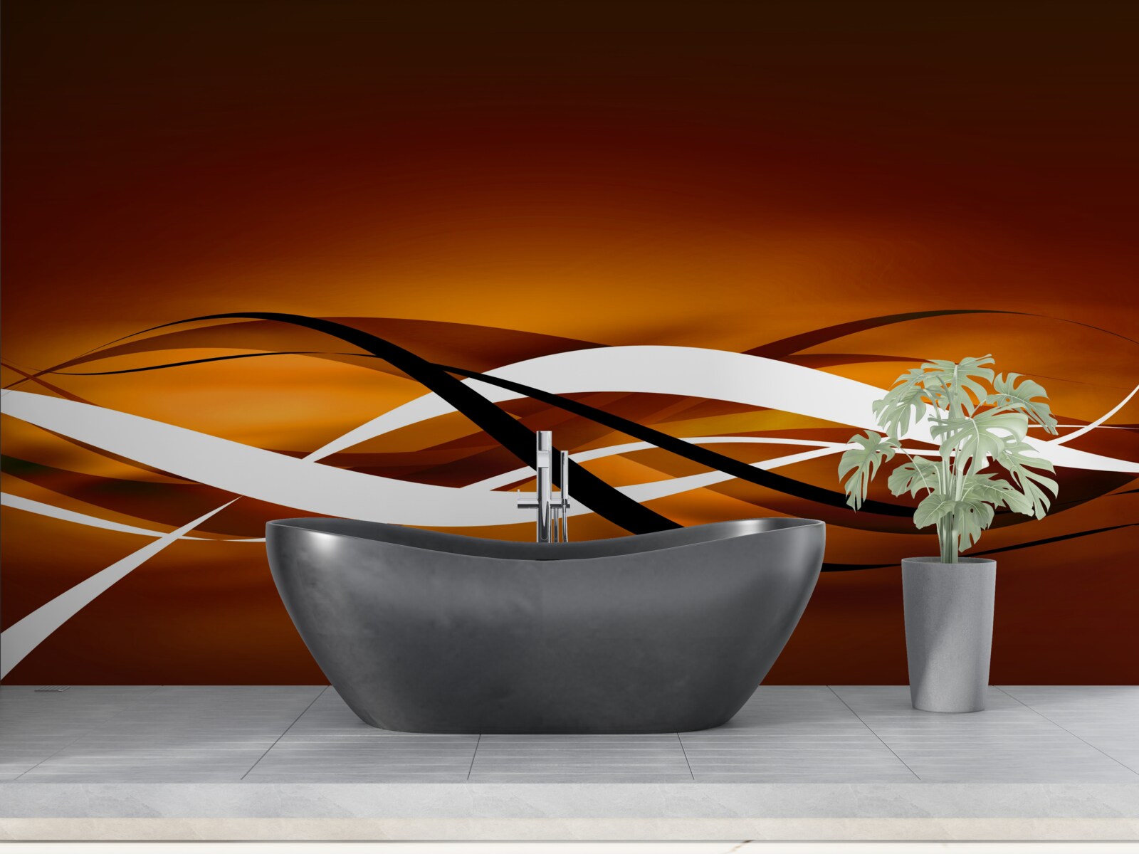 Fotobehang eindeloze bronzen paden