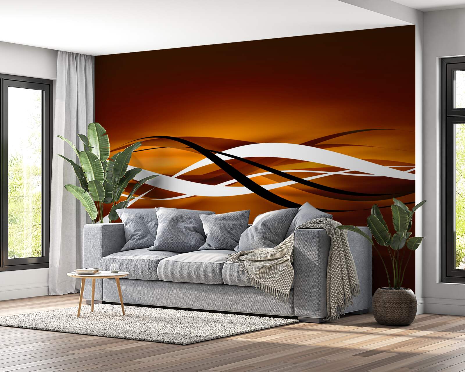 Fotobehang eindeloze bronzen paden