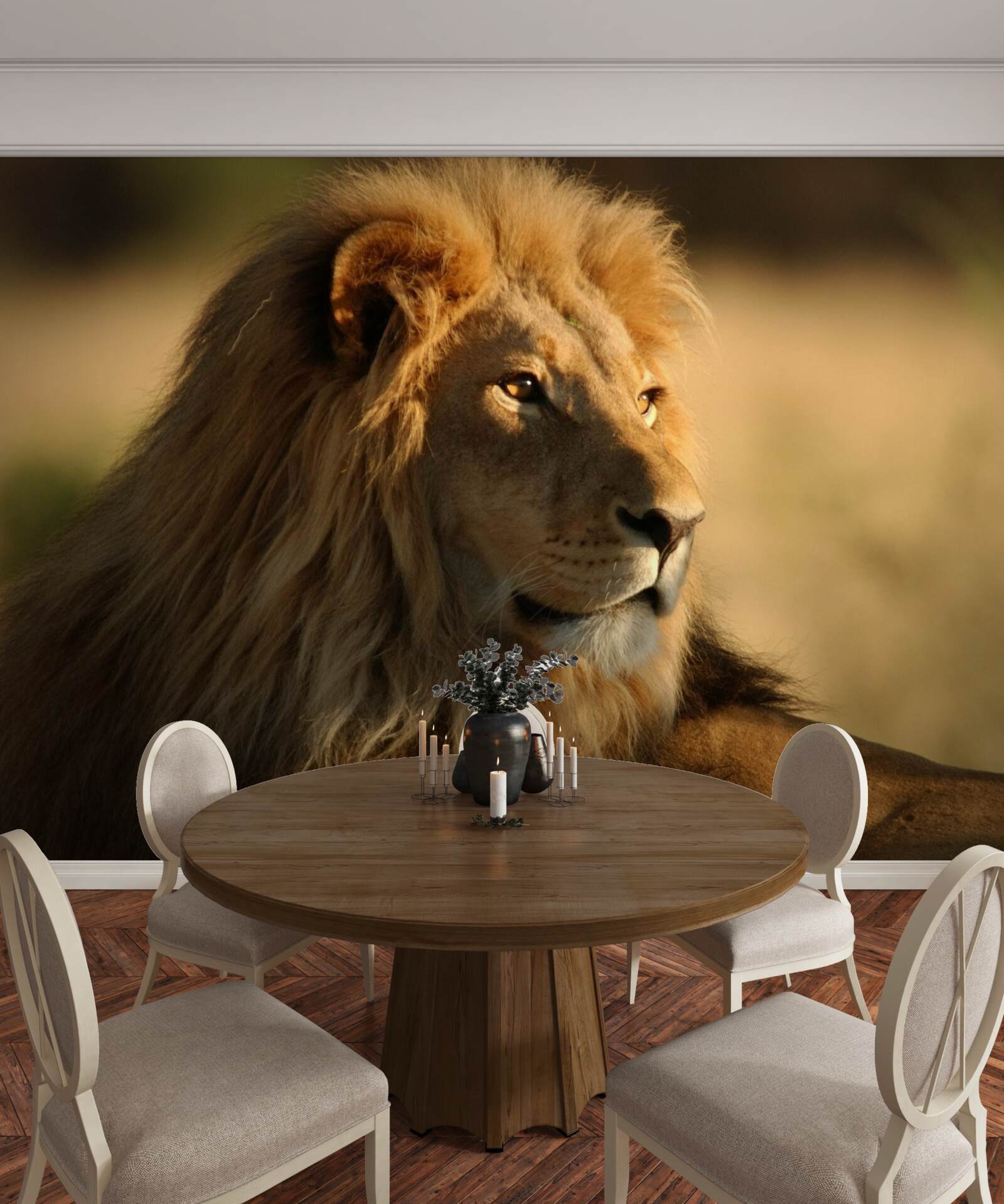 Fotobehang savanne monarch op vakantie