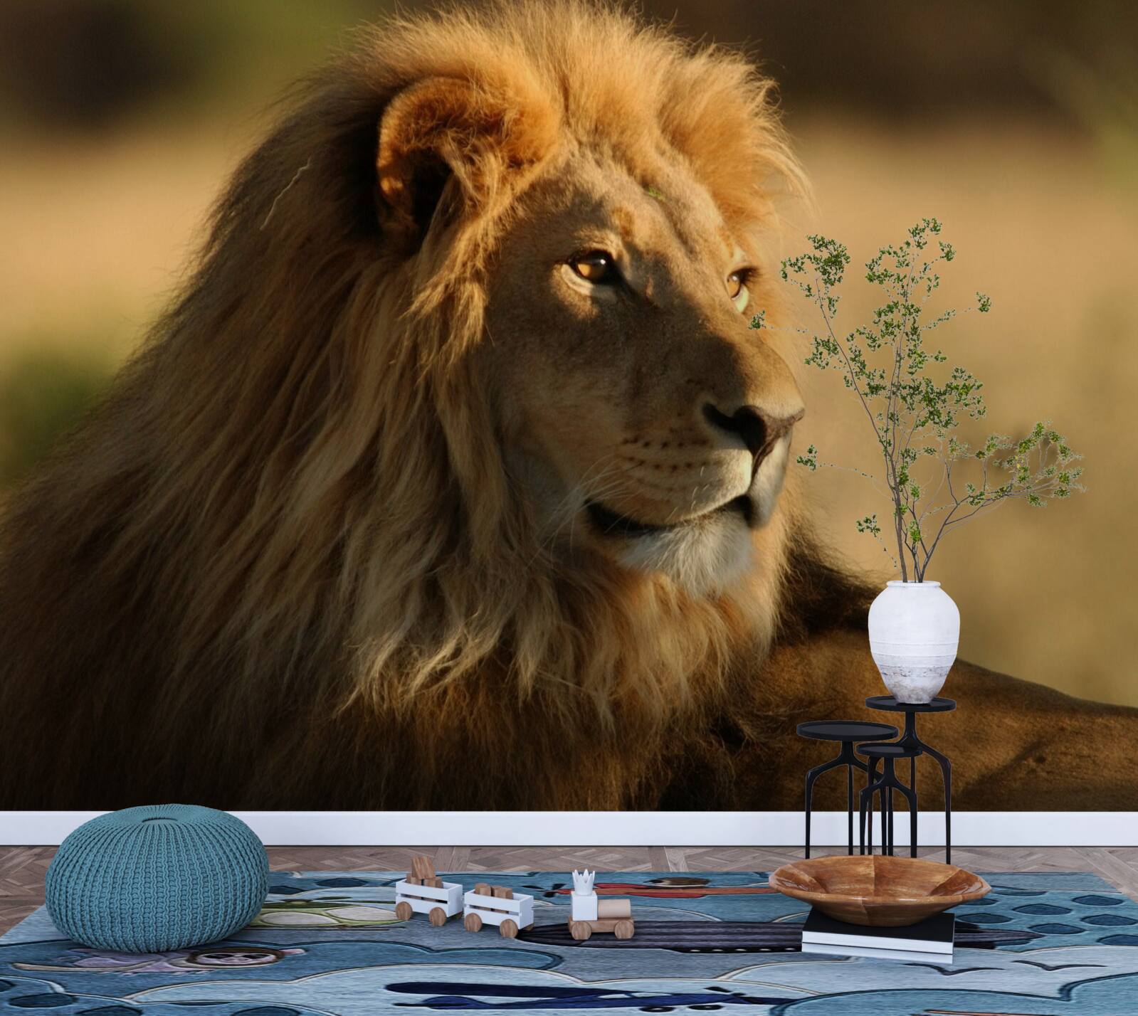 Fotobehang savanne monarch op vakantie