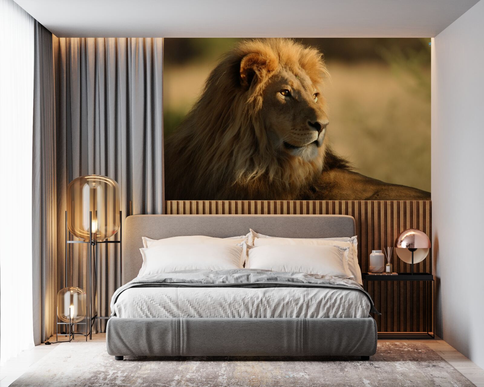 Fotobehang savanne monarch op vakantie