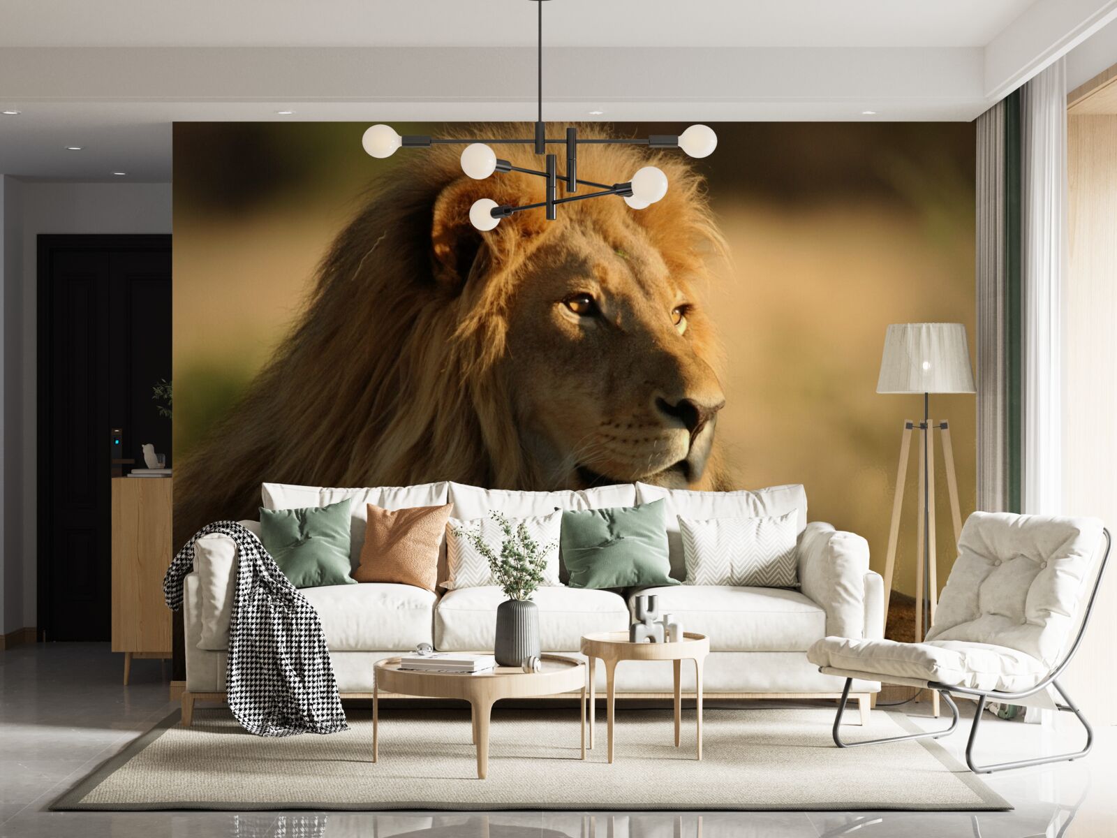 Fotobehang savanne monarch op vakantie