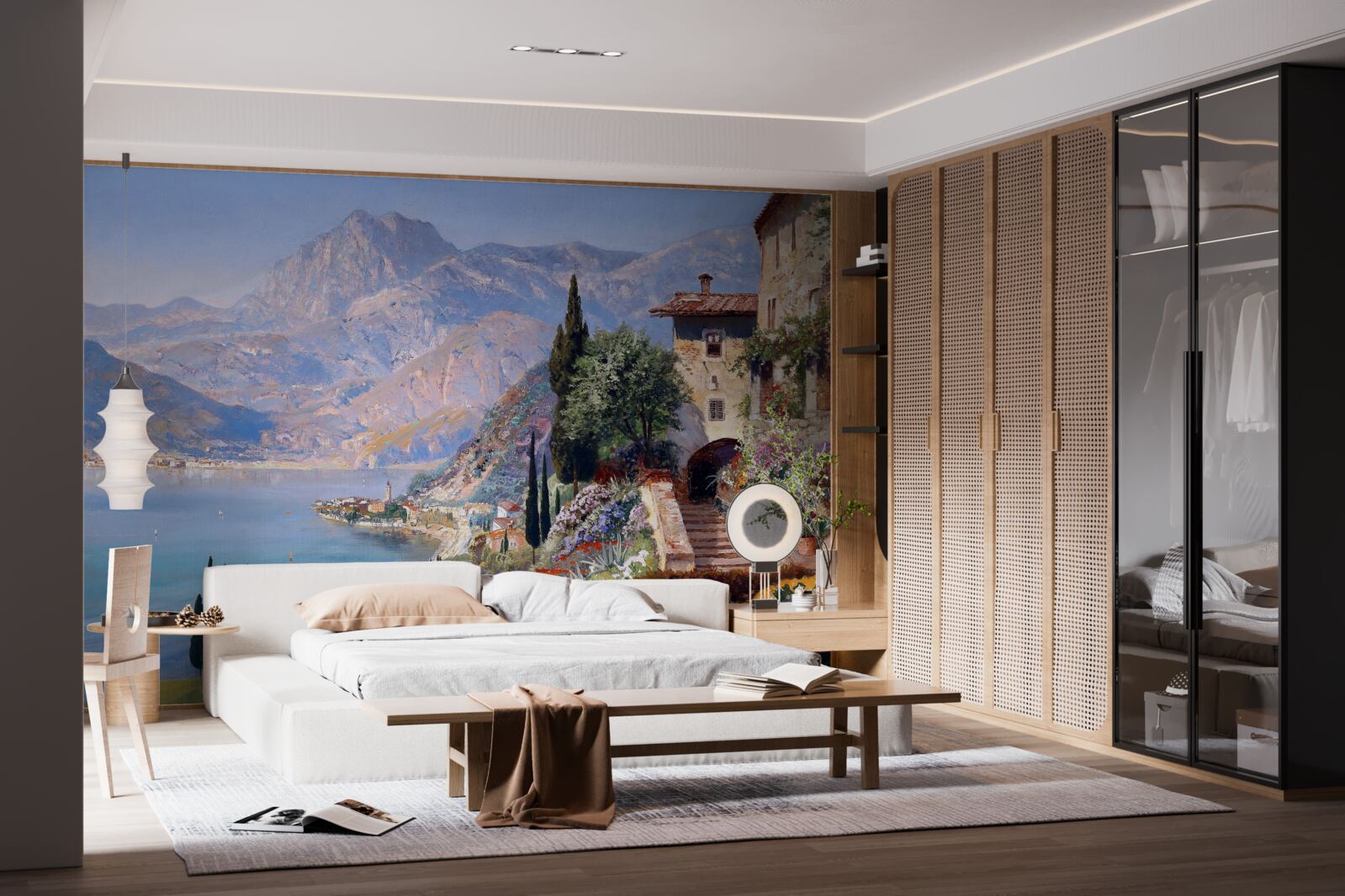 Fotobehang Mediterraan landschap in kleuren