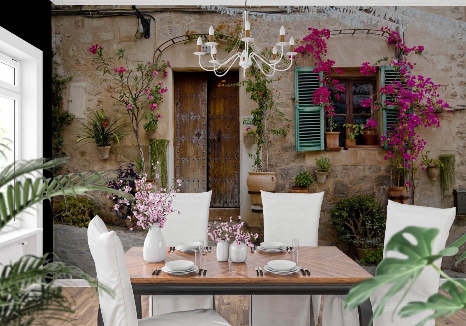 Fotobehang historische plant plat