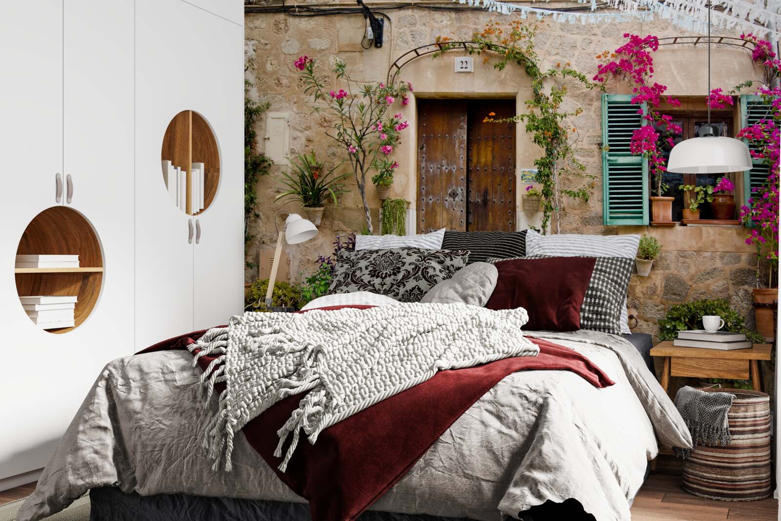 Fotobehang historische plant plat