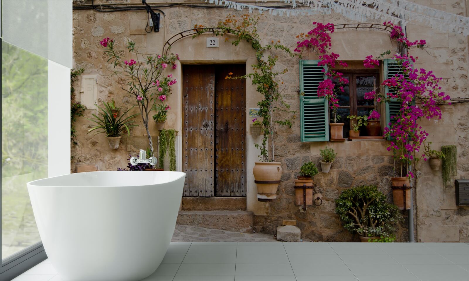 Fotobehang historische plant plat