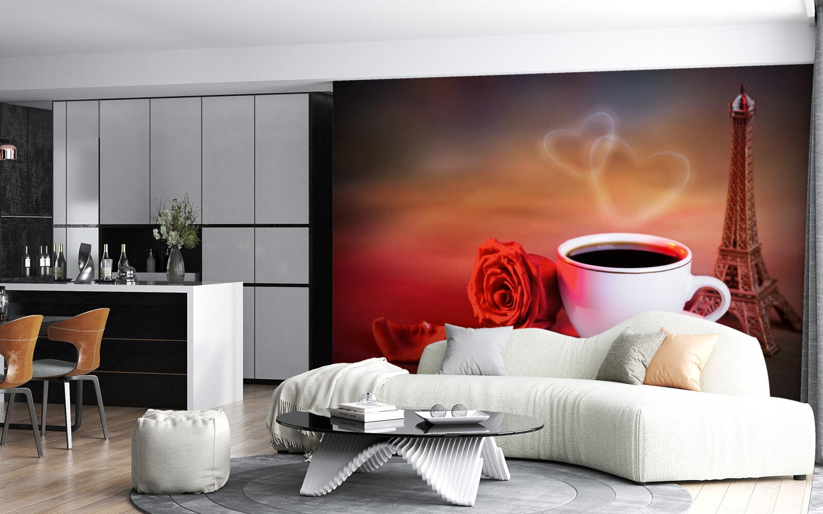 Fotobehang de romantiek van de franse ochtend