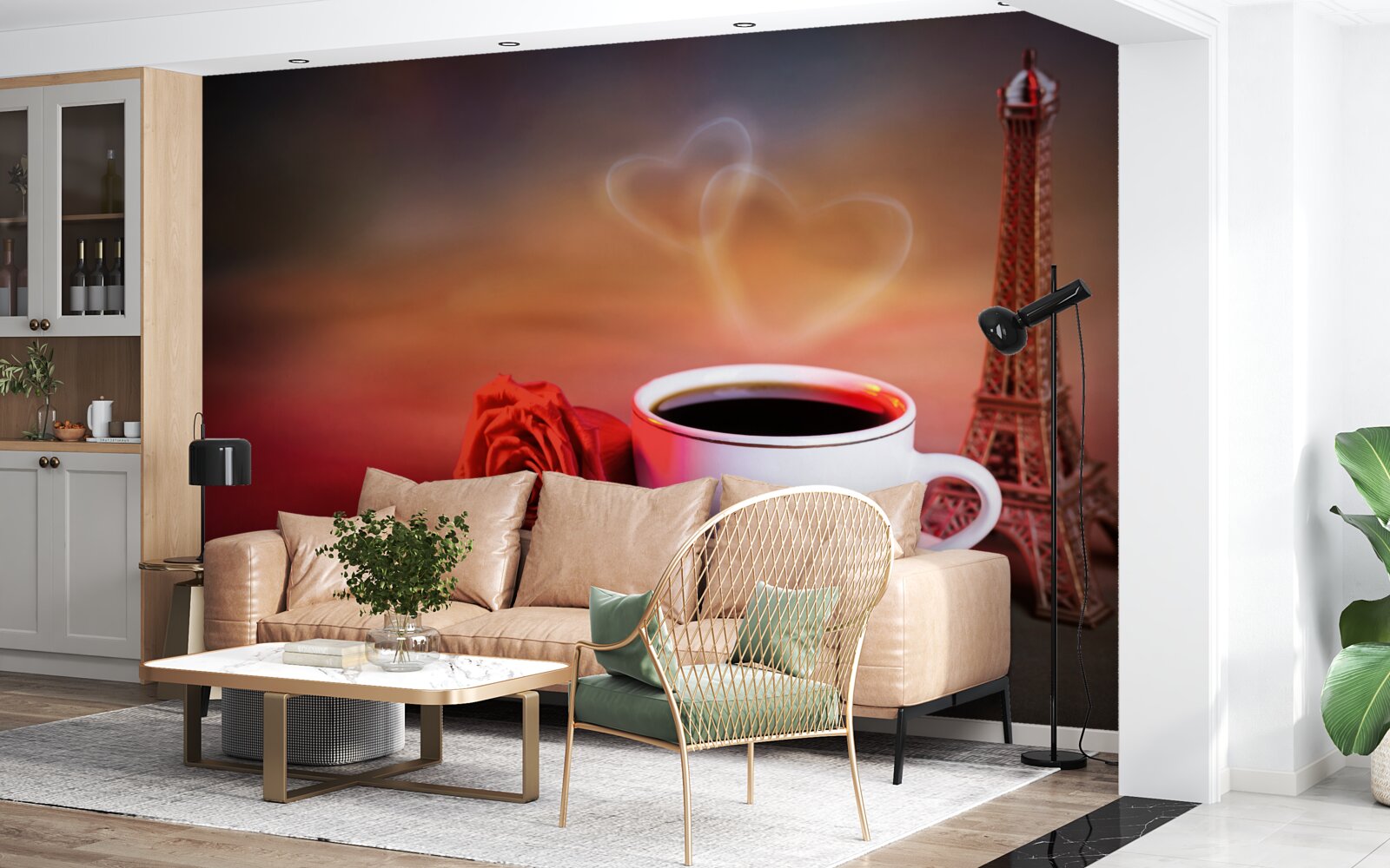 Fotobehang de romantiek van de franse ochtend