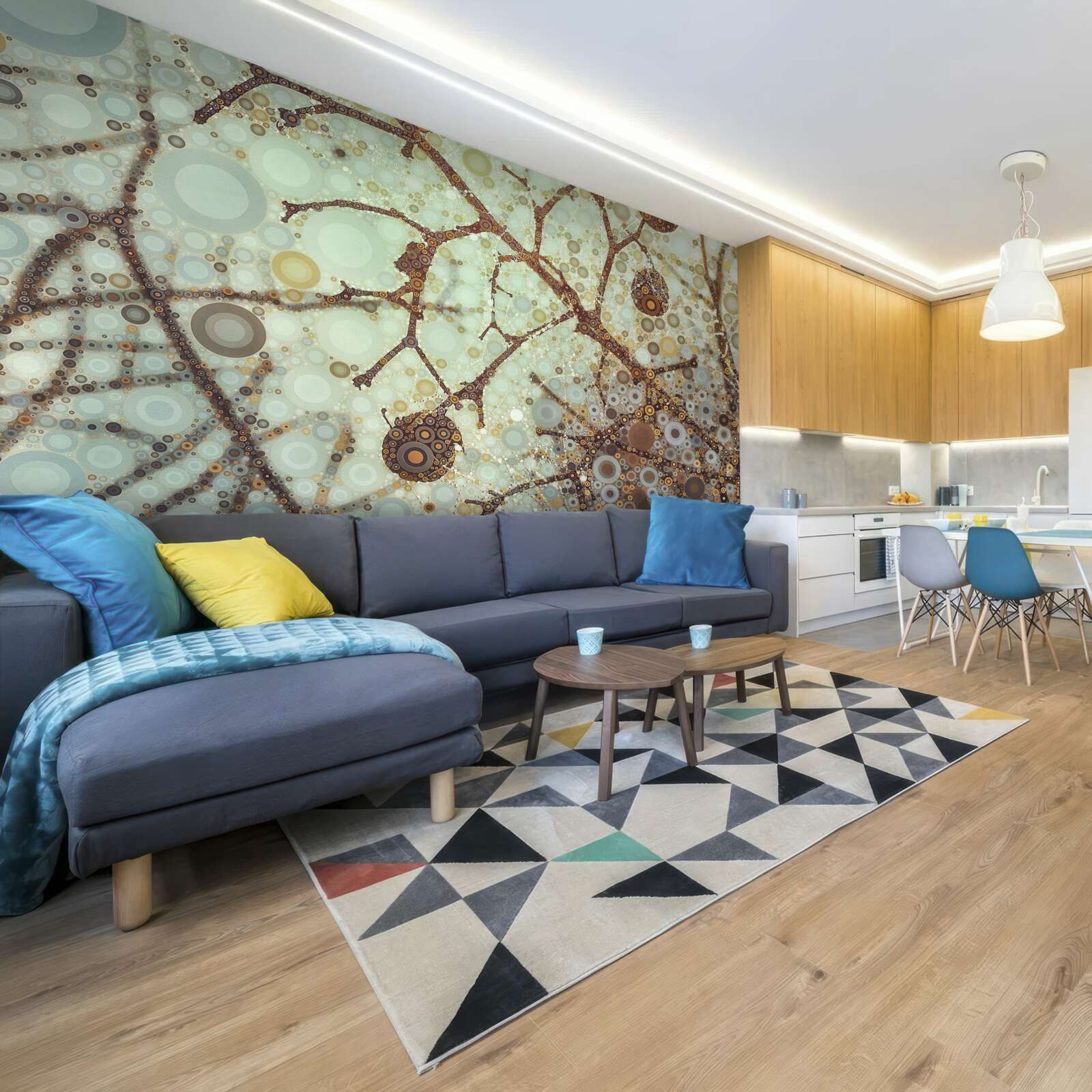 Fotobehang een minimalistische winterochtend