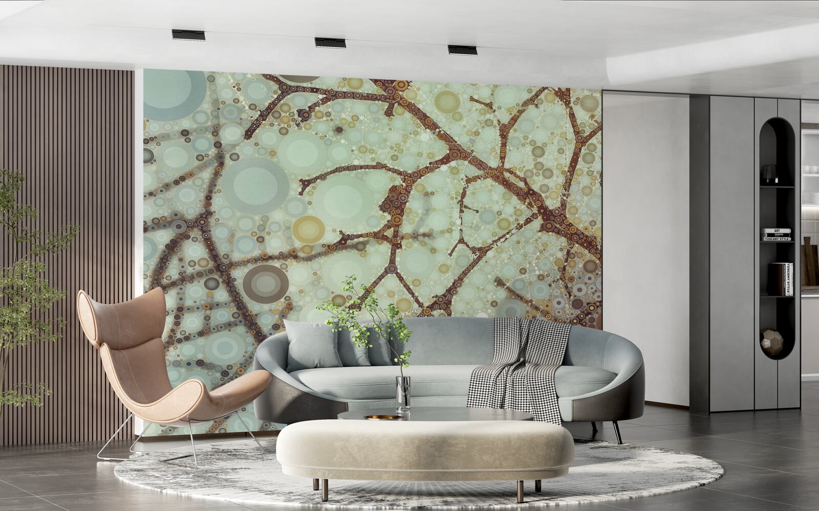 Fotobehang een minimalistische winterochtend