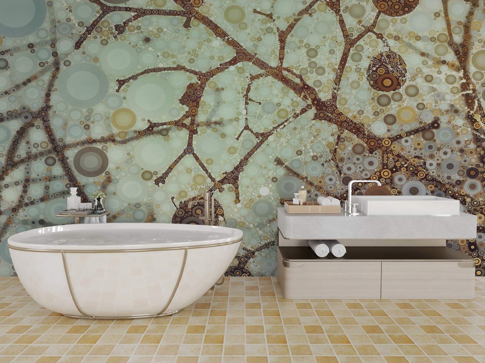 Fotobehang een minimalistische winterochtend