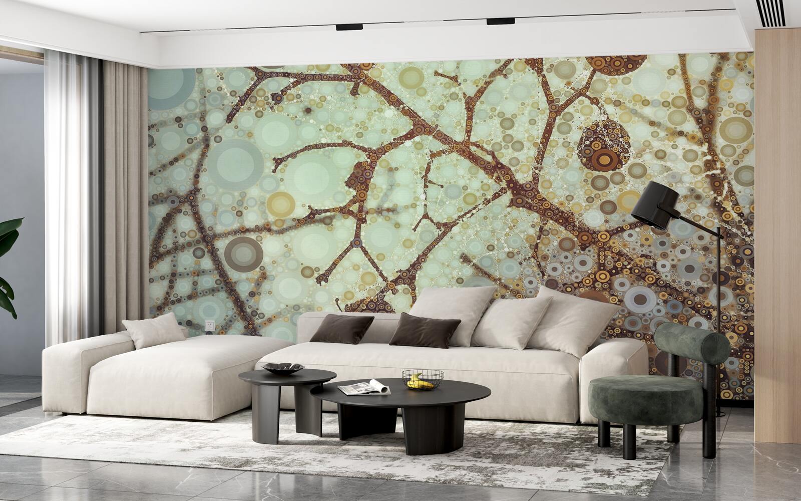 Fotobehang een minimalistische winterochtend