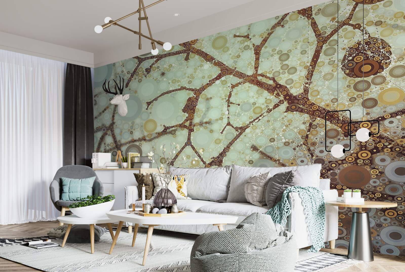 Fotobehang een minimalistische winterochtend