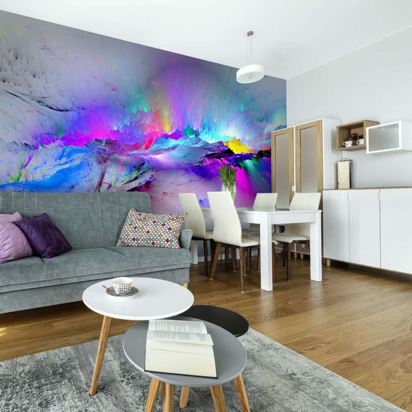 Fotobehang aurora borealis boven de zuidpool