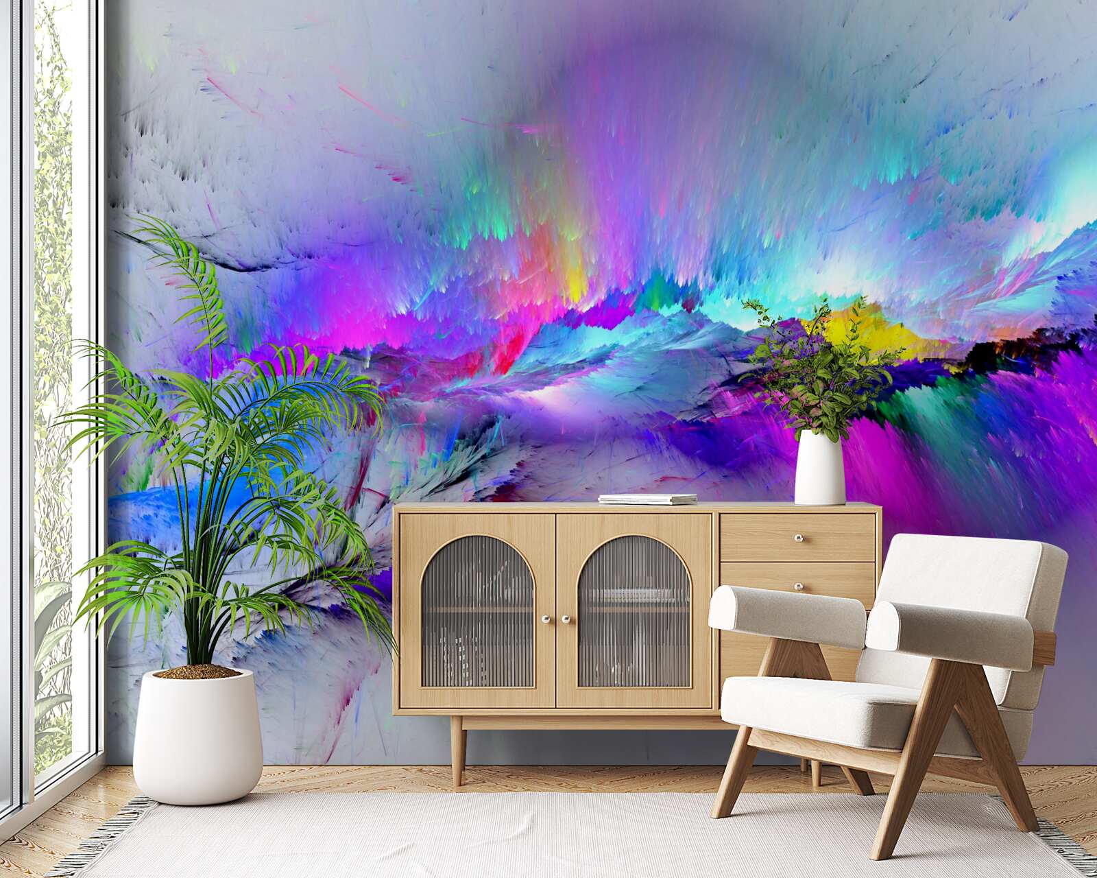 Fotobehang aurora borealis boven de zuidpool