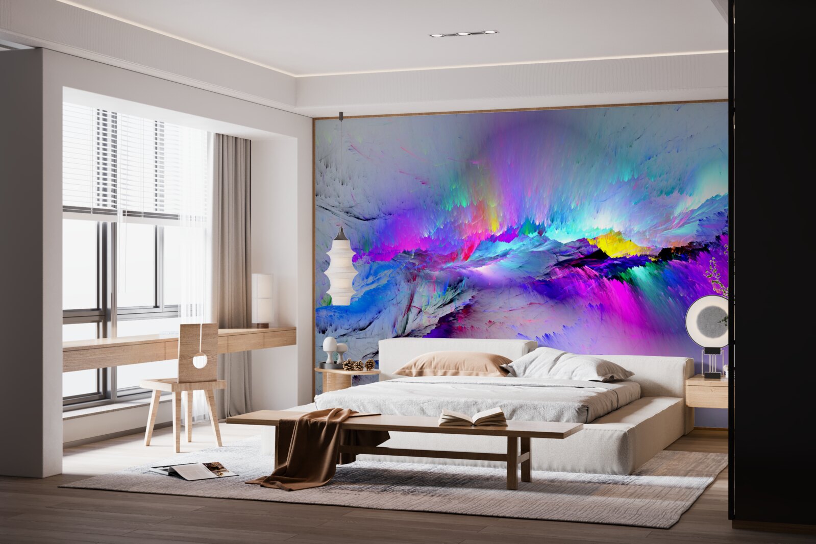 Fotobehang aurora borealis boven de zuidpool