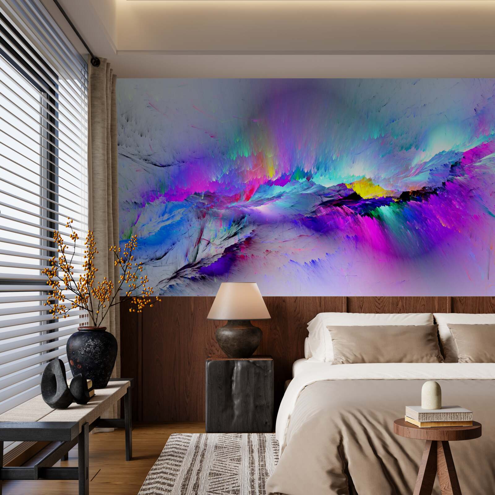 Fotobehang aurora borealis boven de zuidpool