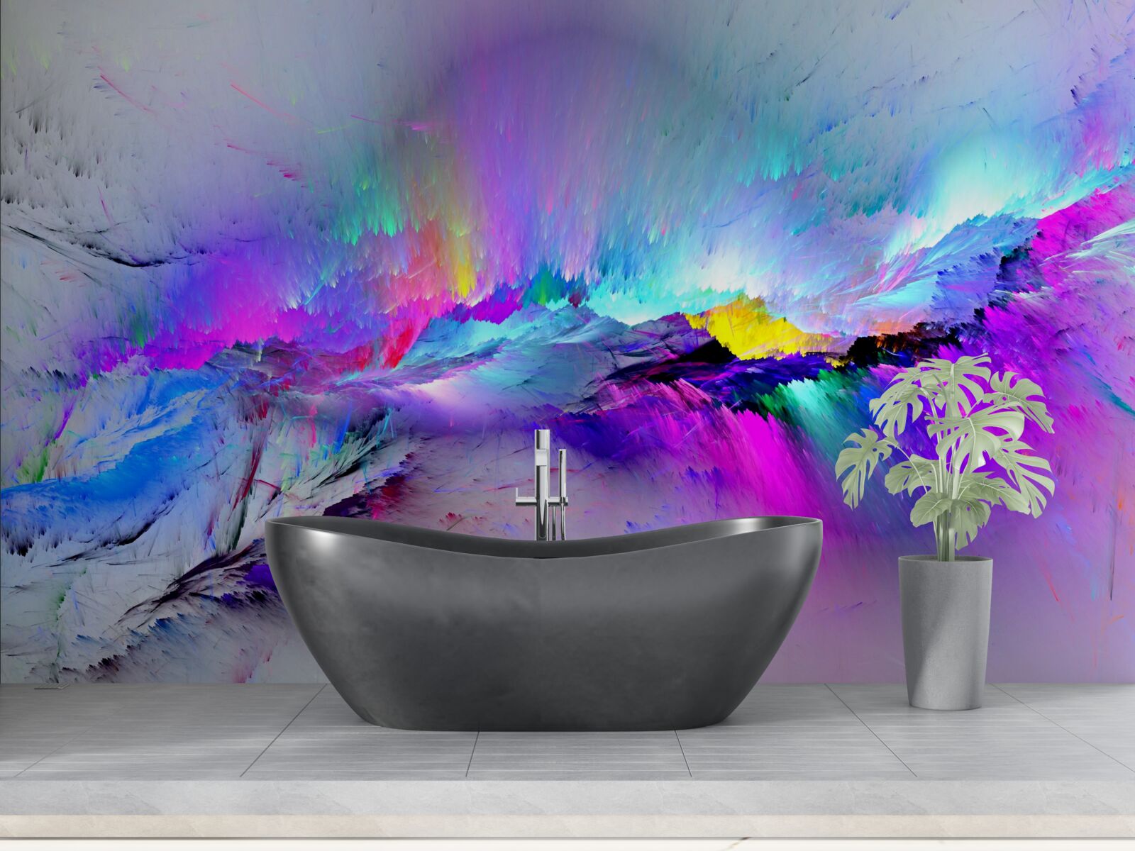 Fotobehang aurora borealis boven de zuidpool