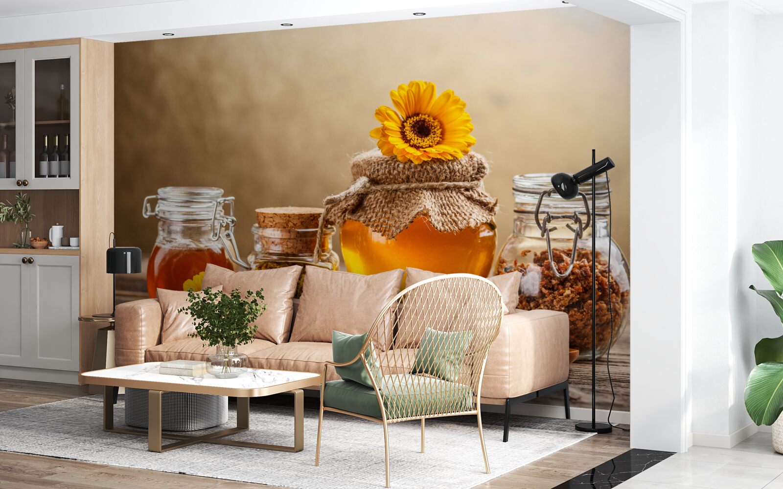 Fotobehang heerlijke bijenproducten