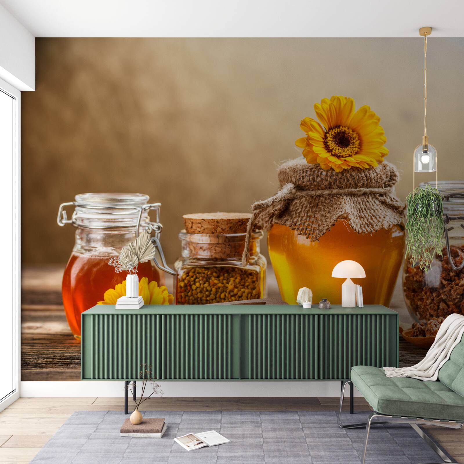 Fotobehang heerlijke bijenproducten