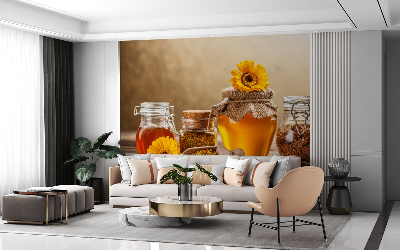 Fotobehang heerlijke bijenproducten