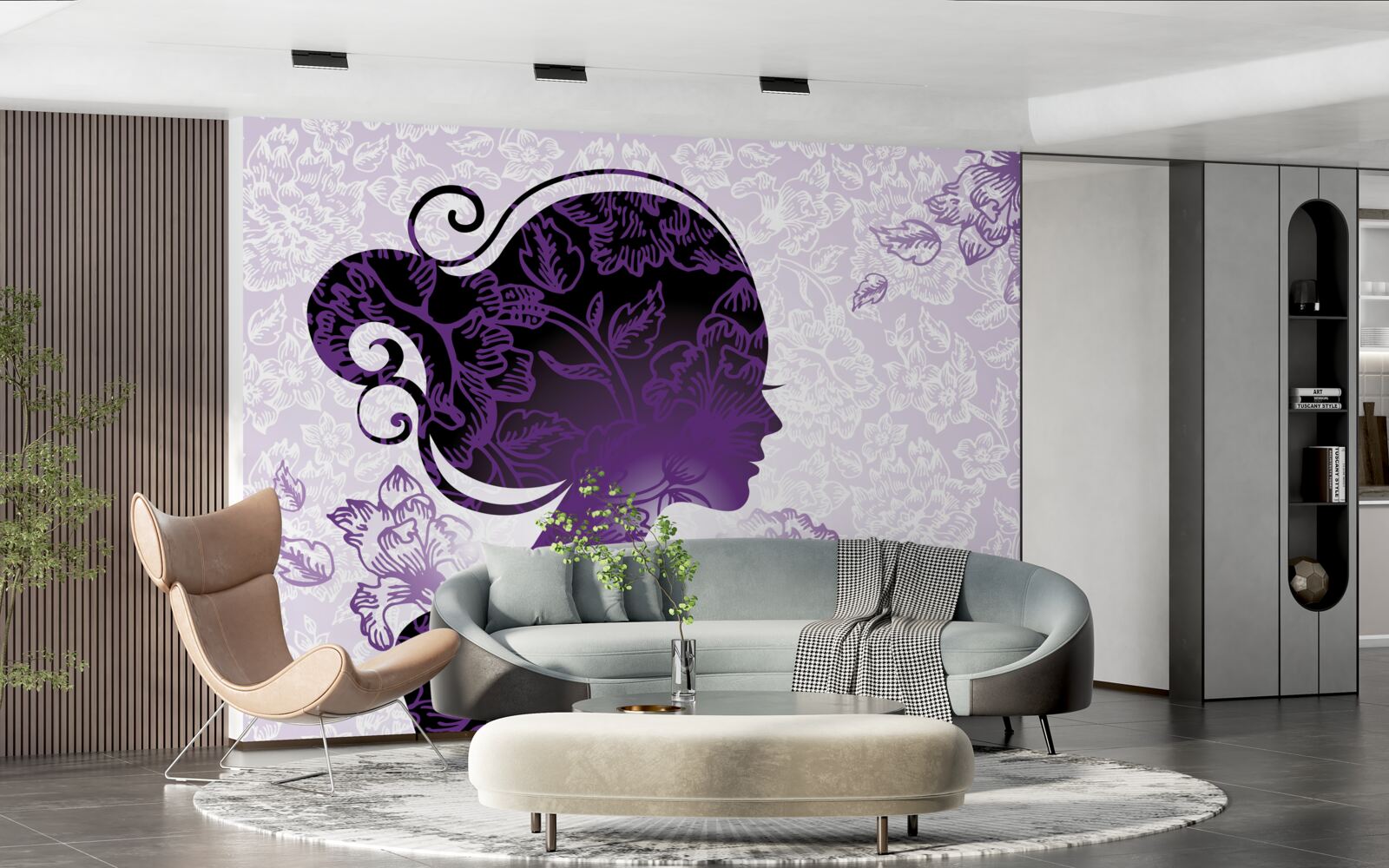 Fotobehang het beeld van het meisje is dubbelzinnig