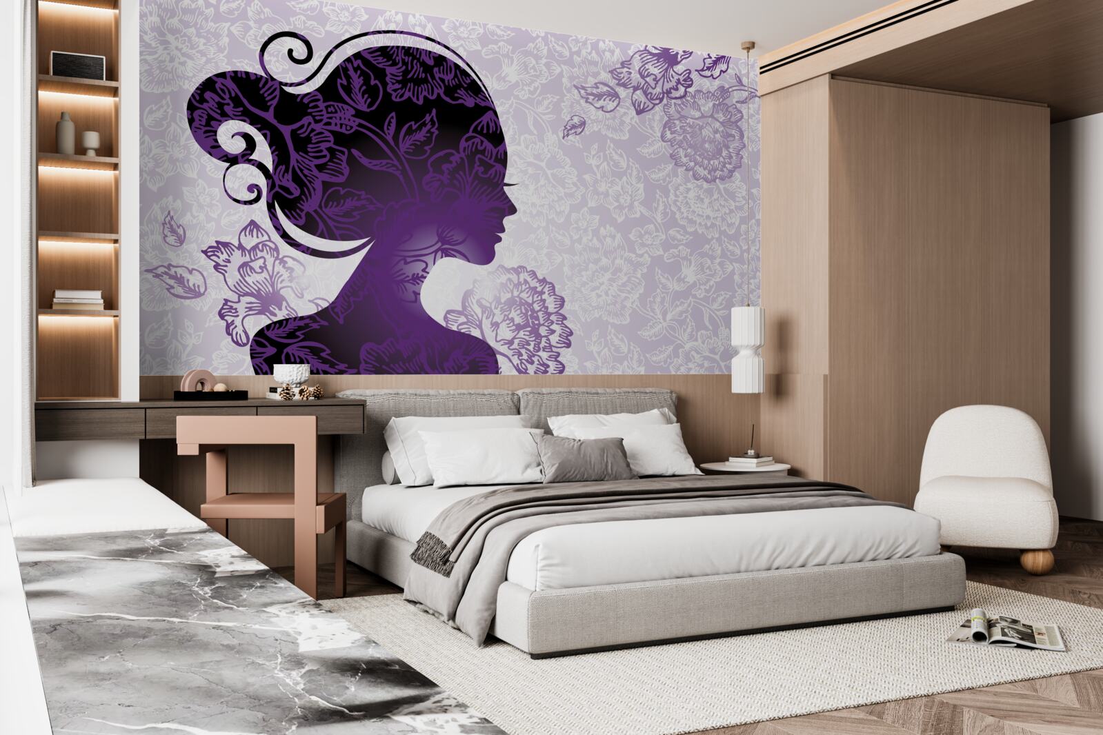 Fotobehang het beeld van het meisje is dubbelzinnig