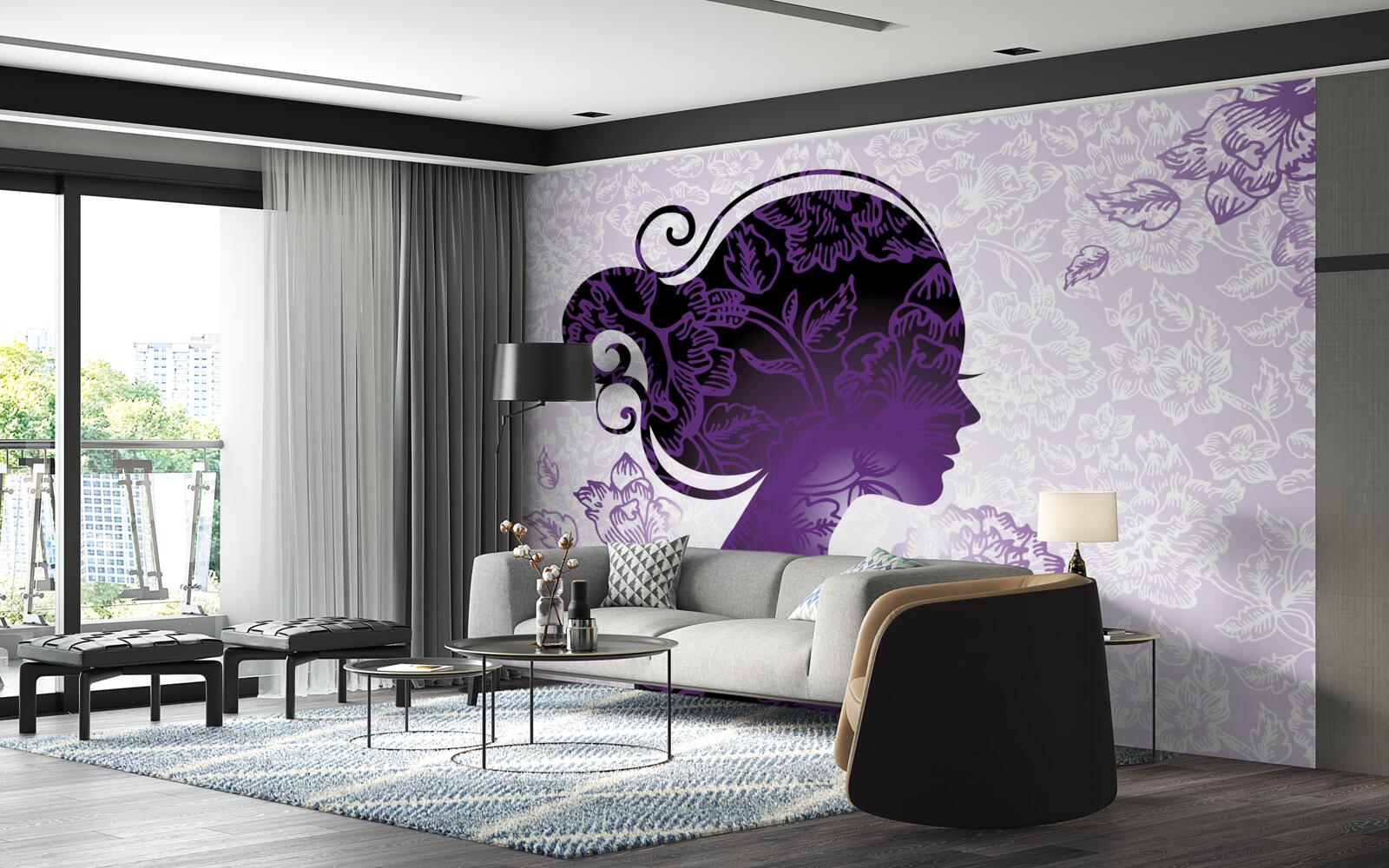 Fotobehang het beeld van het meisje is dubbelzinnig